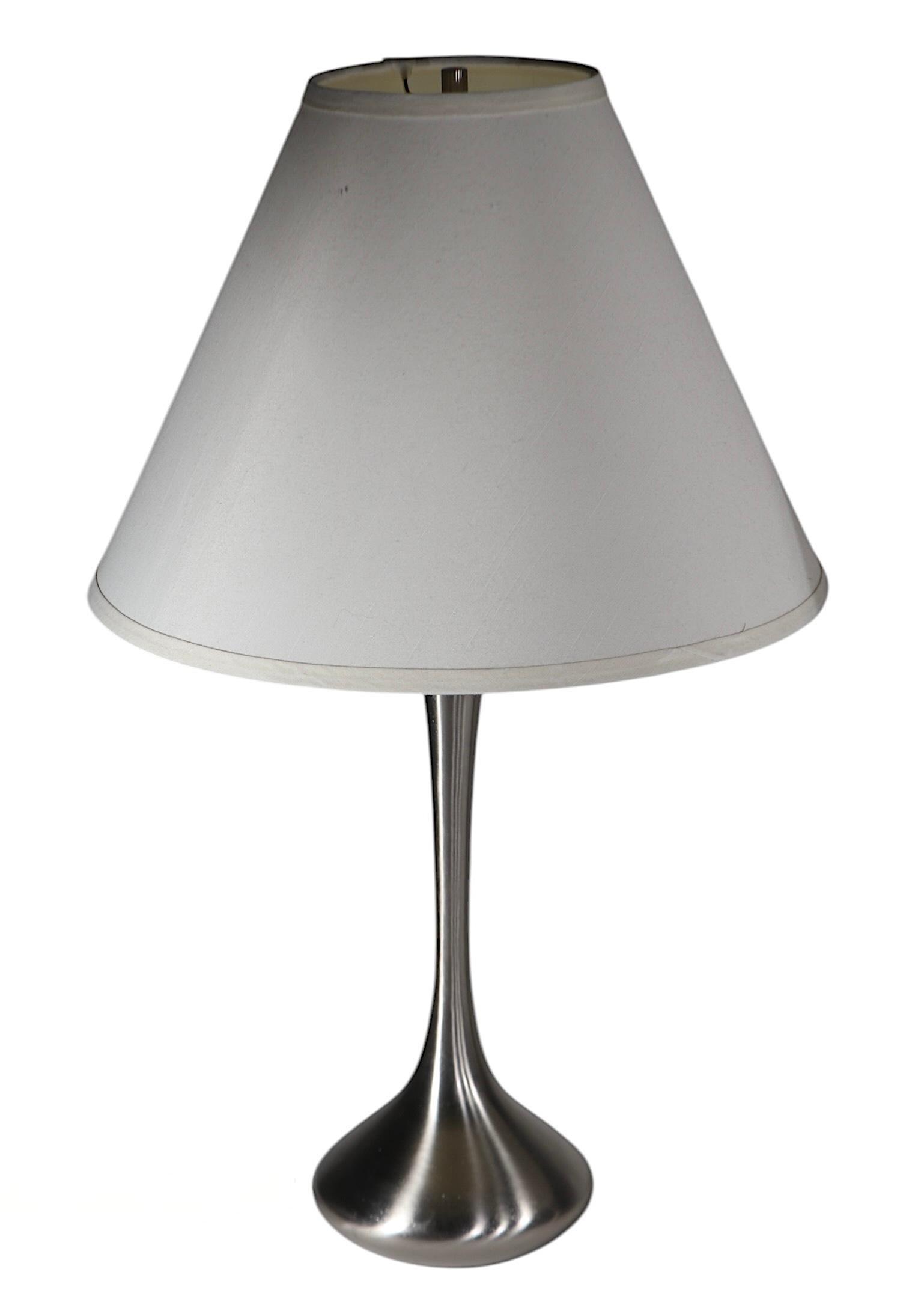 Pr. A Space Age Bill Curry für Laurel Table  Lampen in Original-Silberausführung H-929 im Angebot 8