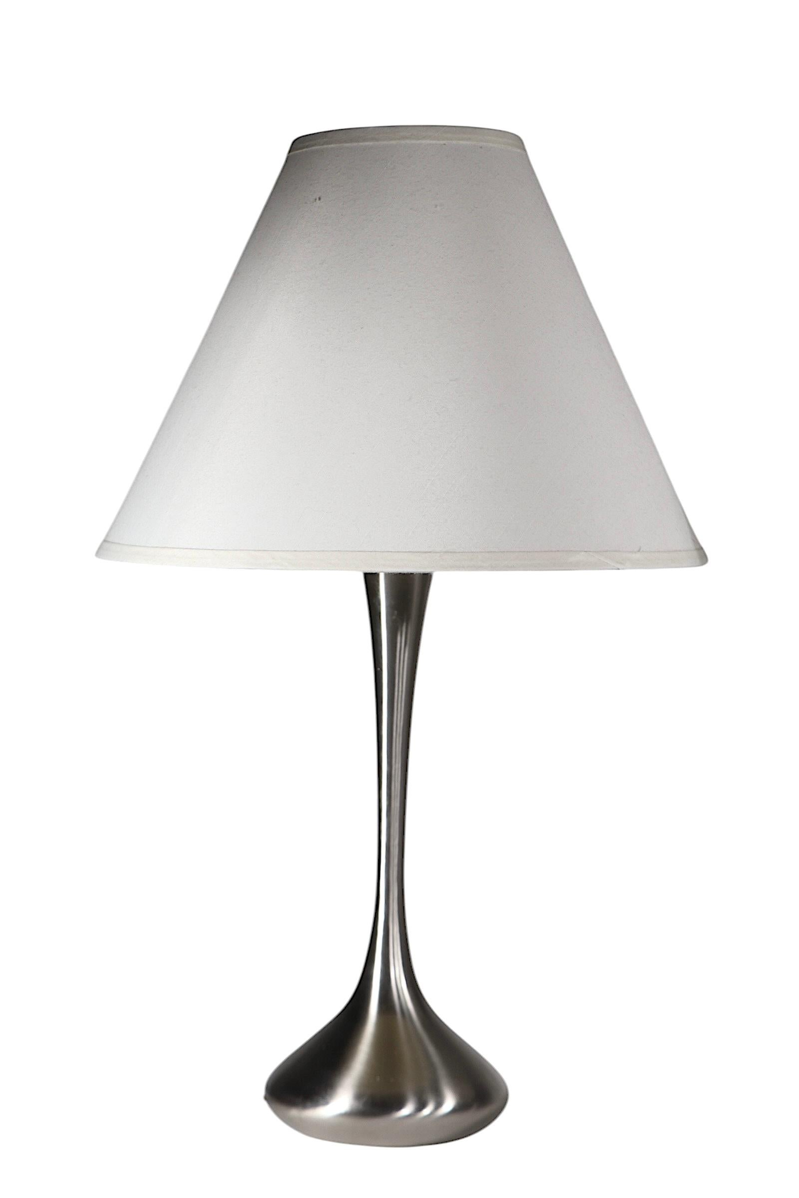 Pr. A Space Age Bill Curry für Laurel Table  Lampen in Original-Silberausführung H-929 im Angebot 9