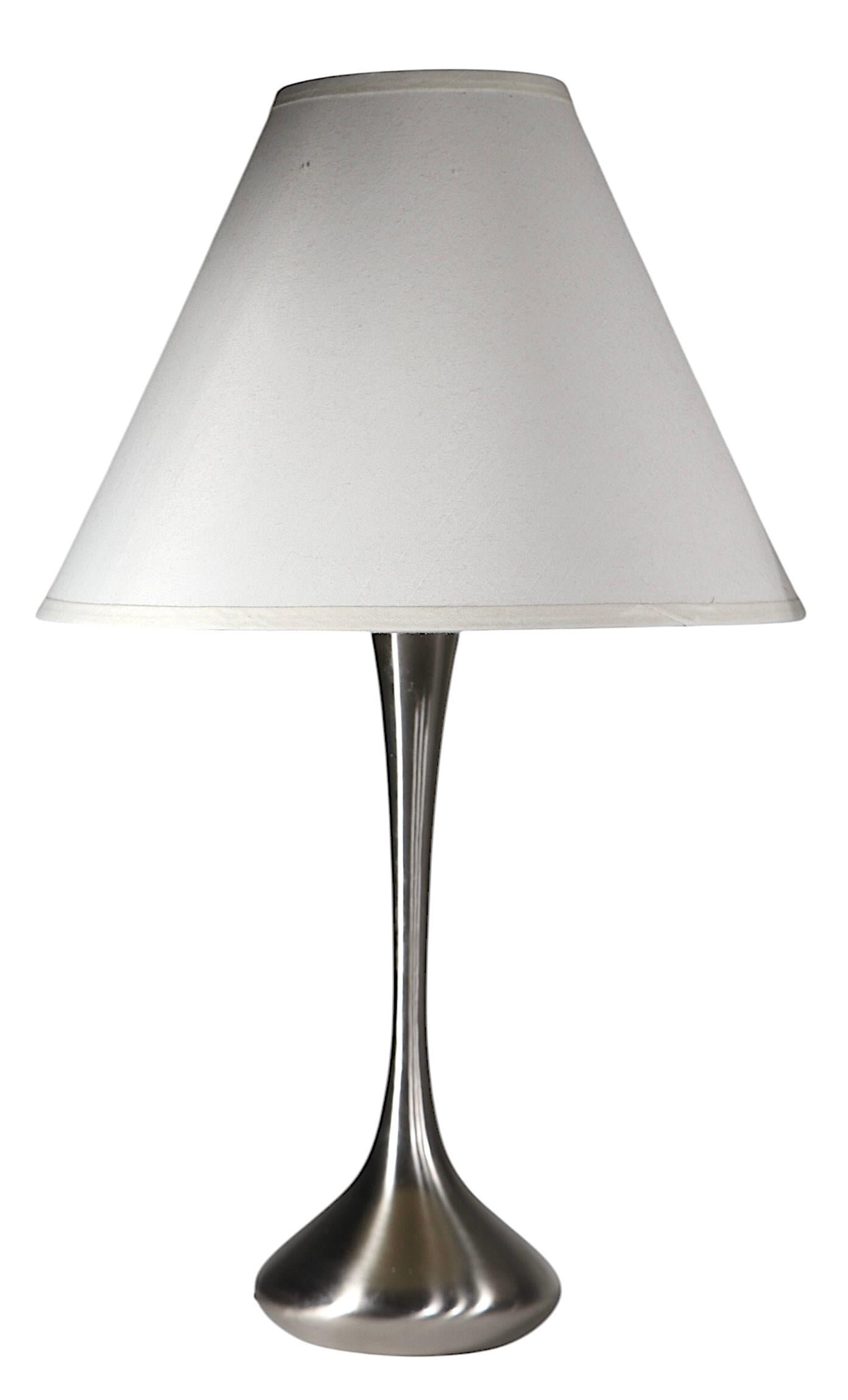 Pr. A Space Age Bill Curry für Laurel Table  Lampen in Original-Silberausführung H-929 im Angebot 11