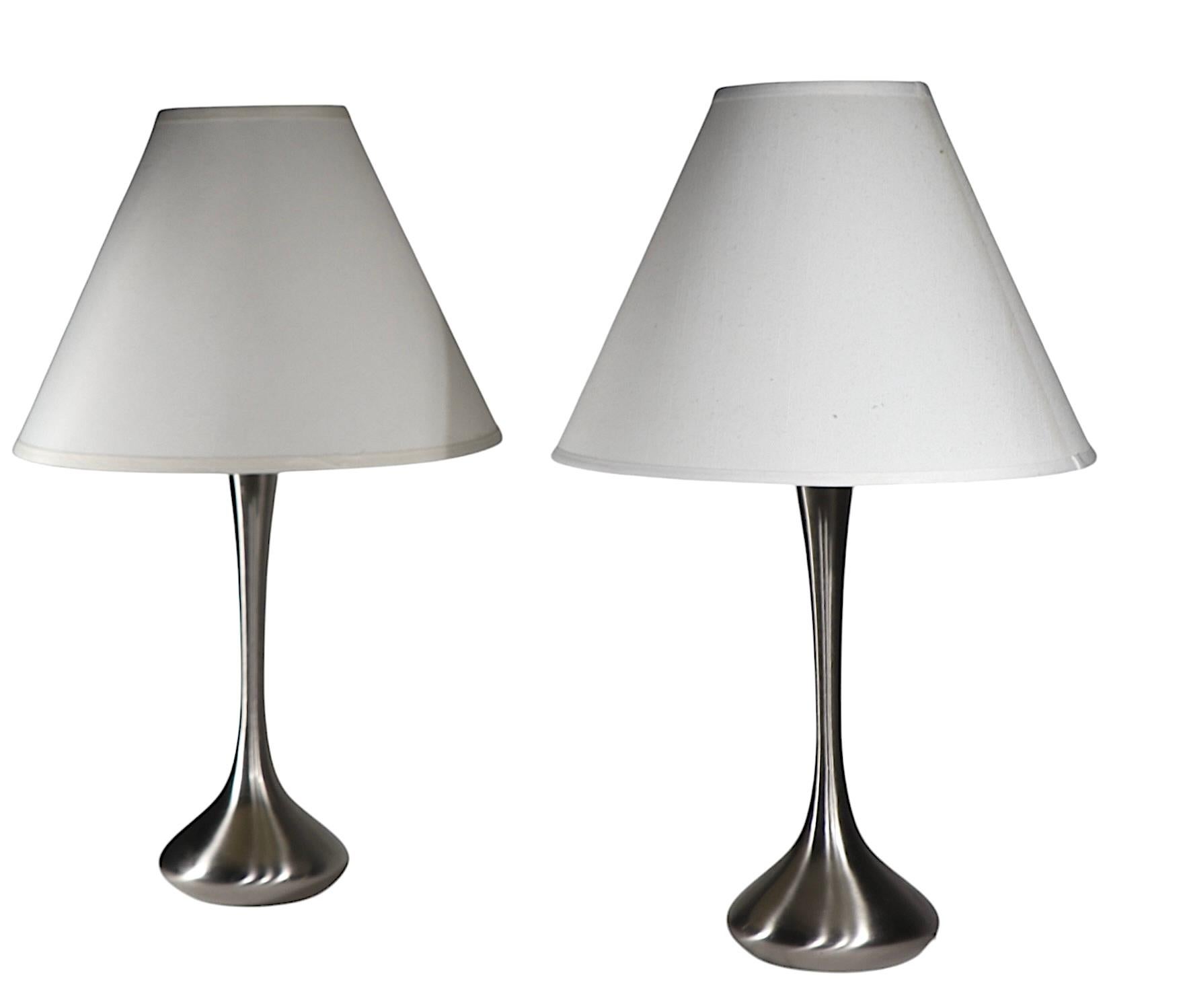 Pr. A Space Age Bill Curry für Laurel Table  Lampen in Original-Silberausführung H-929 im Angebot 12