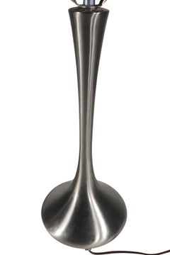 Pr. Space Age Bill Curry For Laurel Table  Lamps in Original Silver Finish H-929