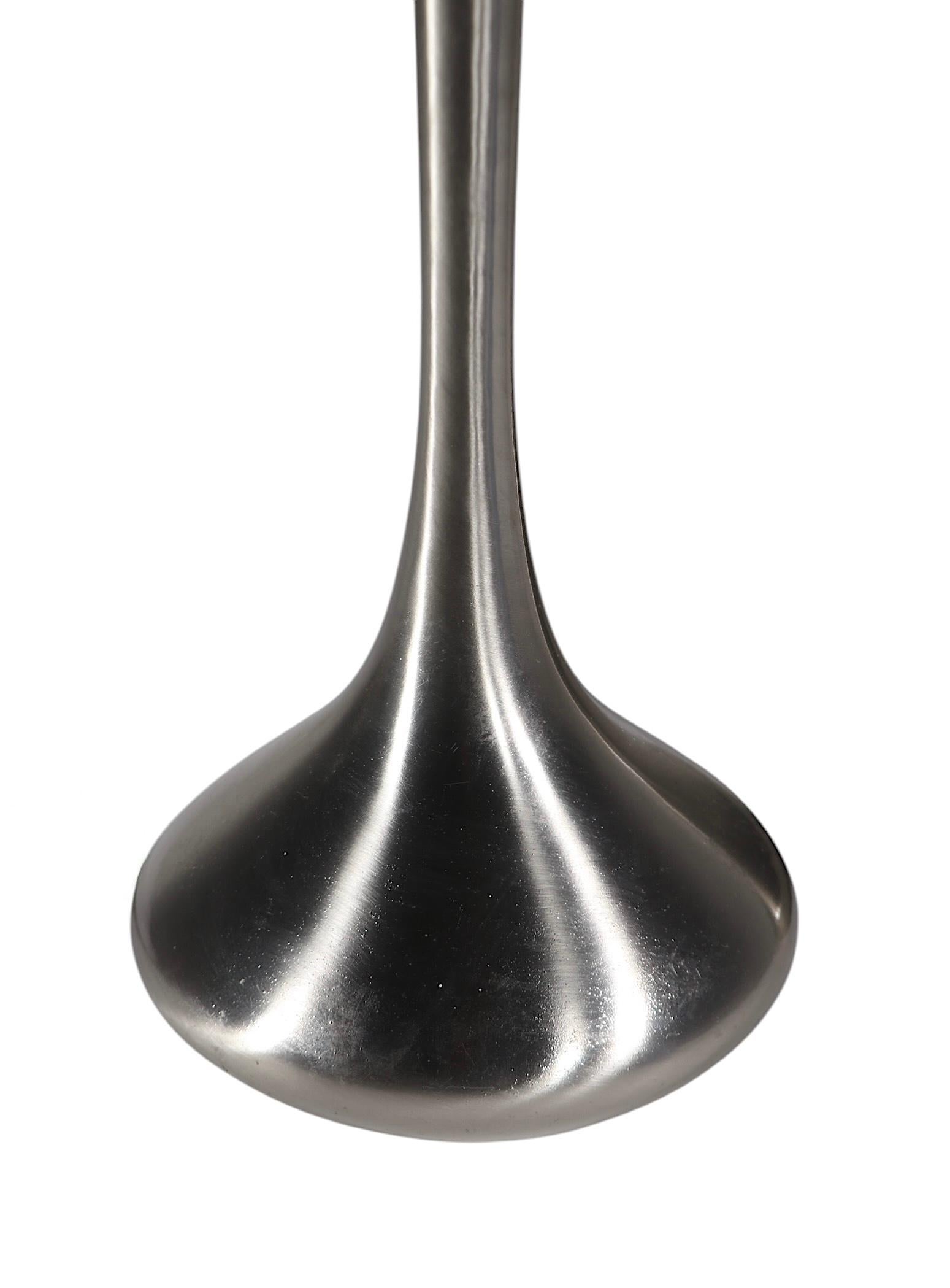 Pr. A Space Age Bill Curry für Laurel Table  Lampen in Original-Silberausführung H-929 im Angebot 3