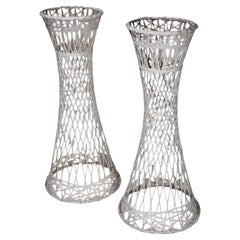 Pr. Spun Fiberglass Planters att. to The Woodard Furniture Company c. 1960's