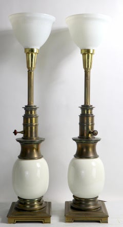 Pr. Stiffel Ostrich Egg Table Lamps