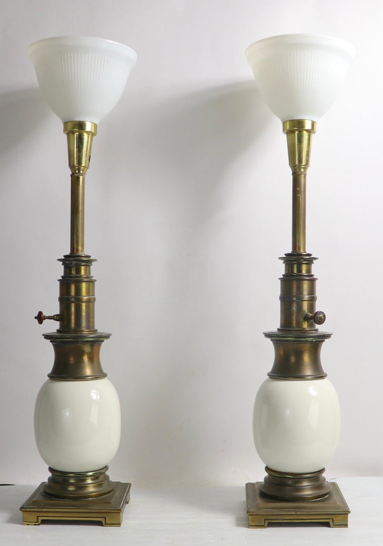 Pr. Stiffel Ostrich Egg Table Lamps For Sale at 1stDibs  vintage stiffel  lamps price guide, stiffel ostrich egg lamps, table lamp using egg tray