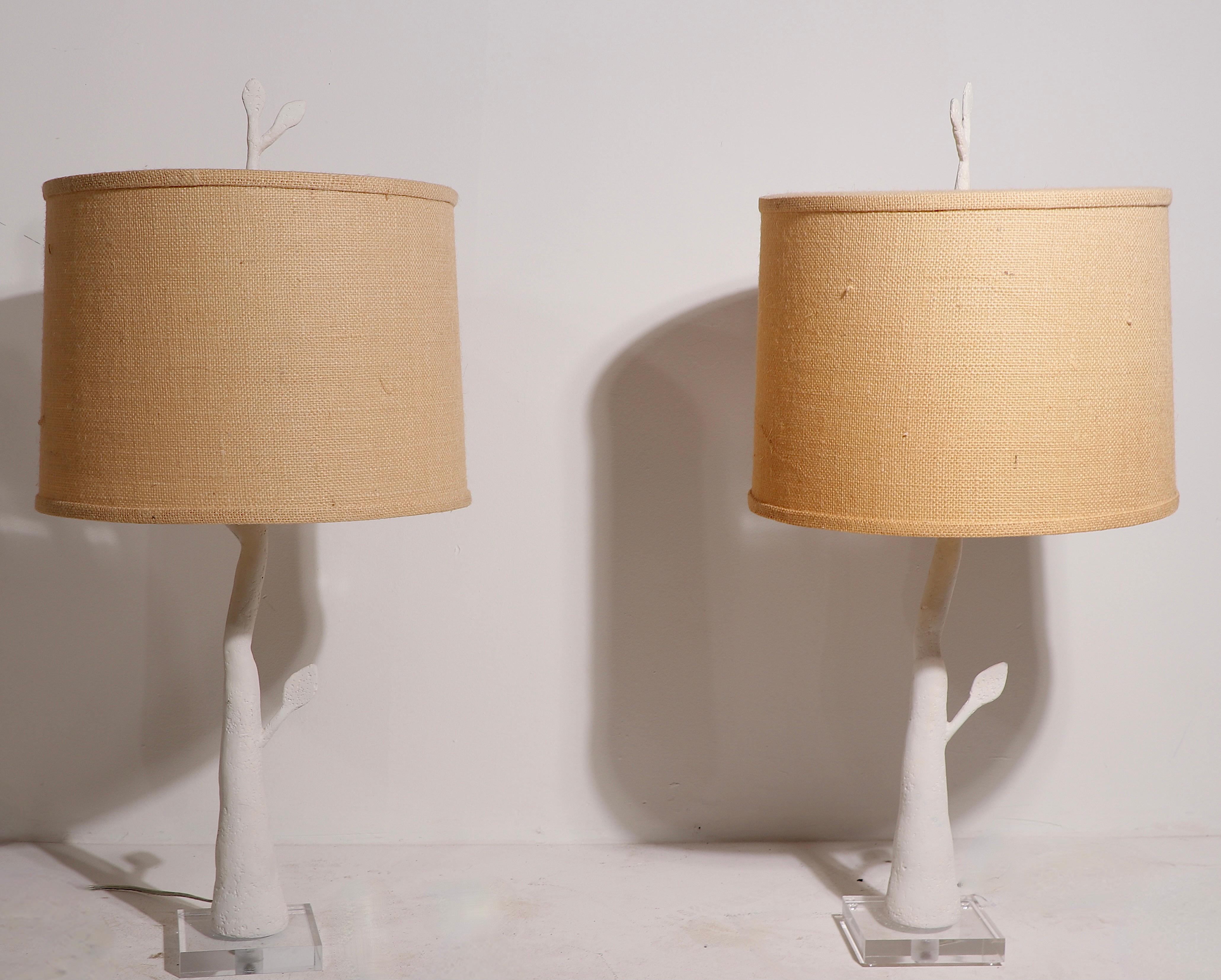Pr. Stylish Plaster Tree Form Table Lamps 4