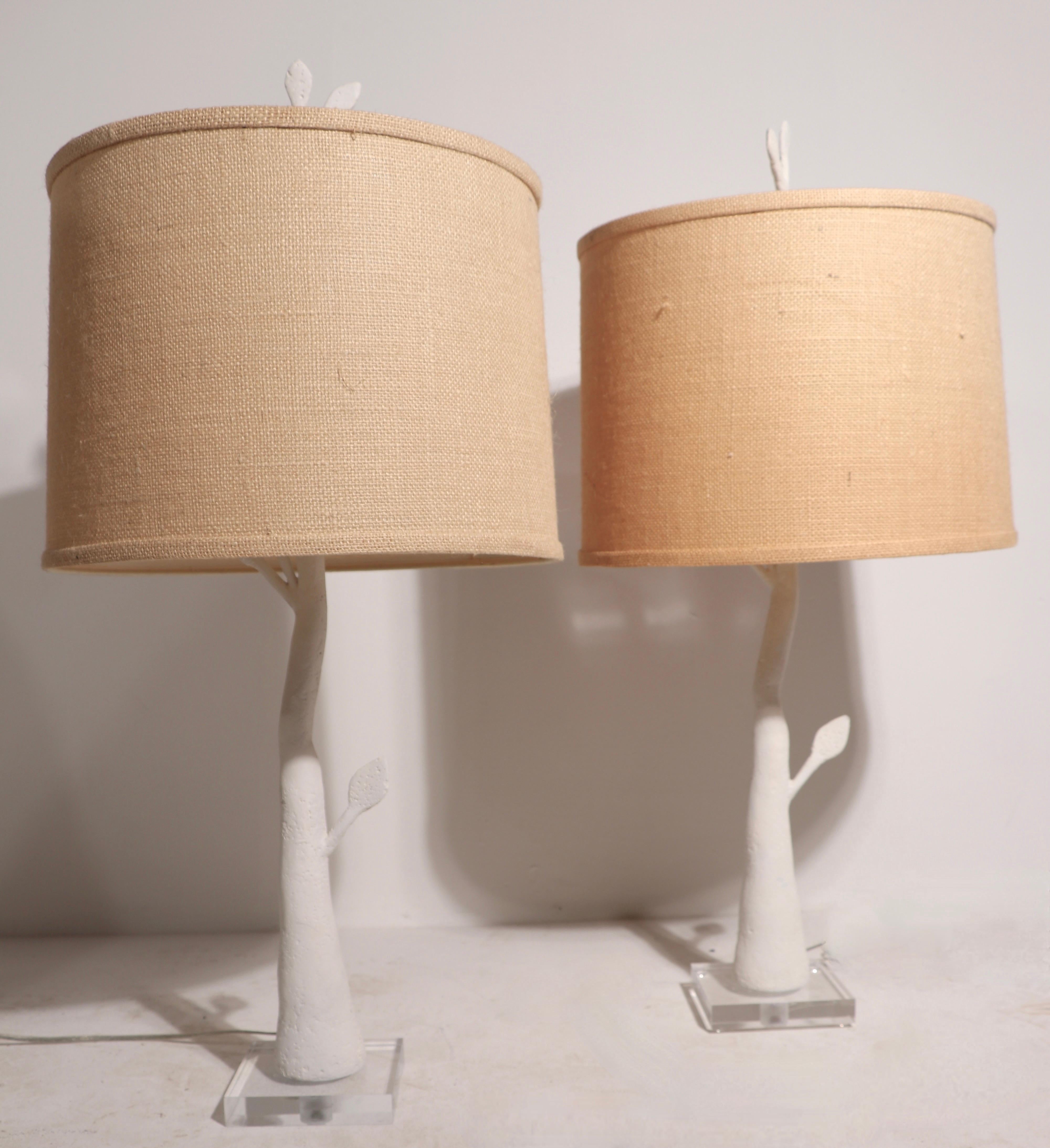 Pr. Stylish Plaster Tree Form Table Lamps 5