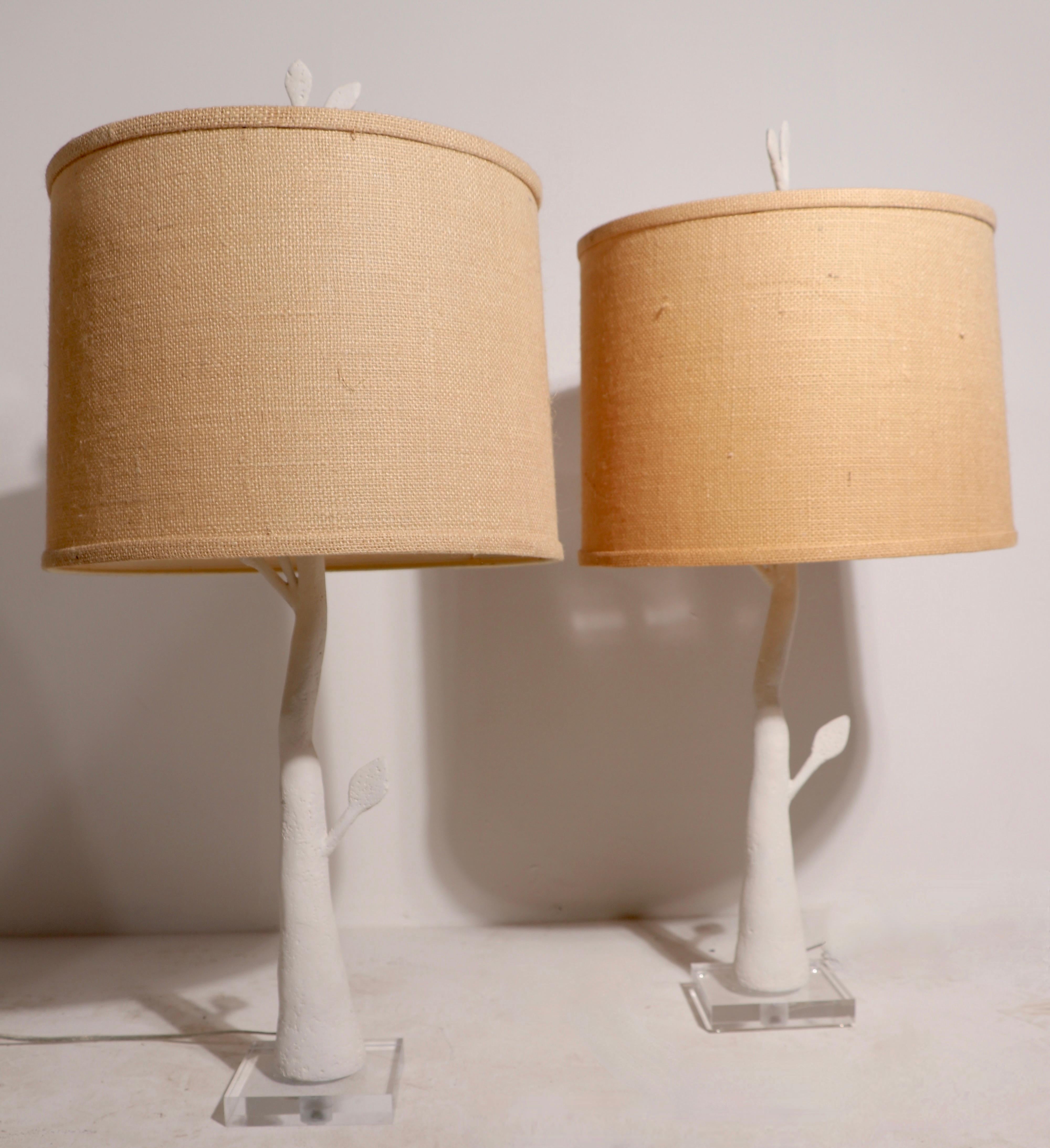 Pr. Stylish Plaster Tree Form Table Lamps 6