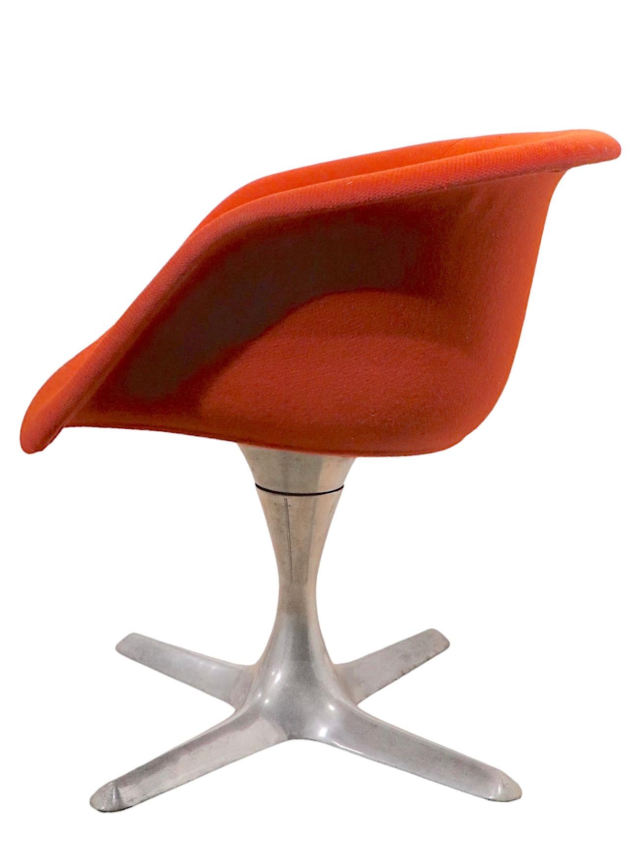 Mid-Century Modern Pr. Swivel Chairs by Hugh Acton for Burke Acton, circa 1960s For Sale