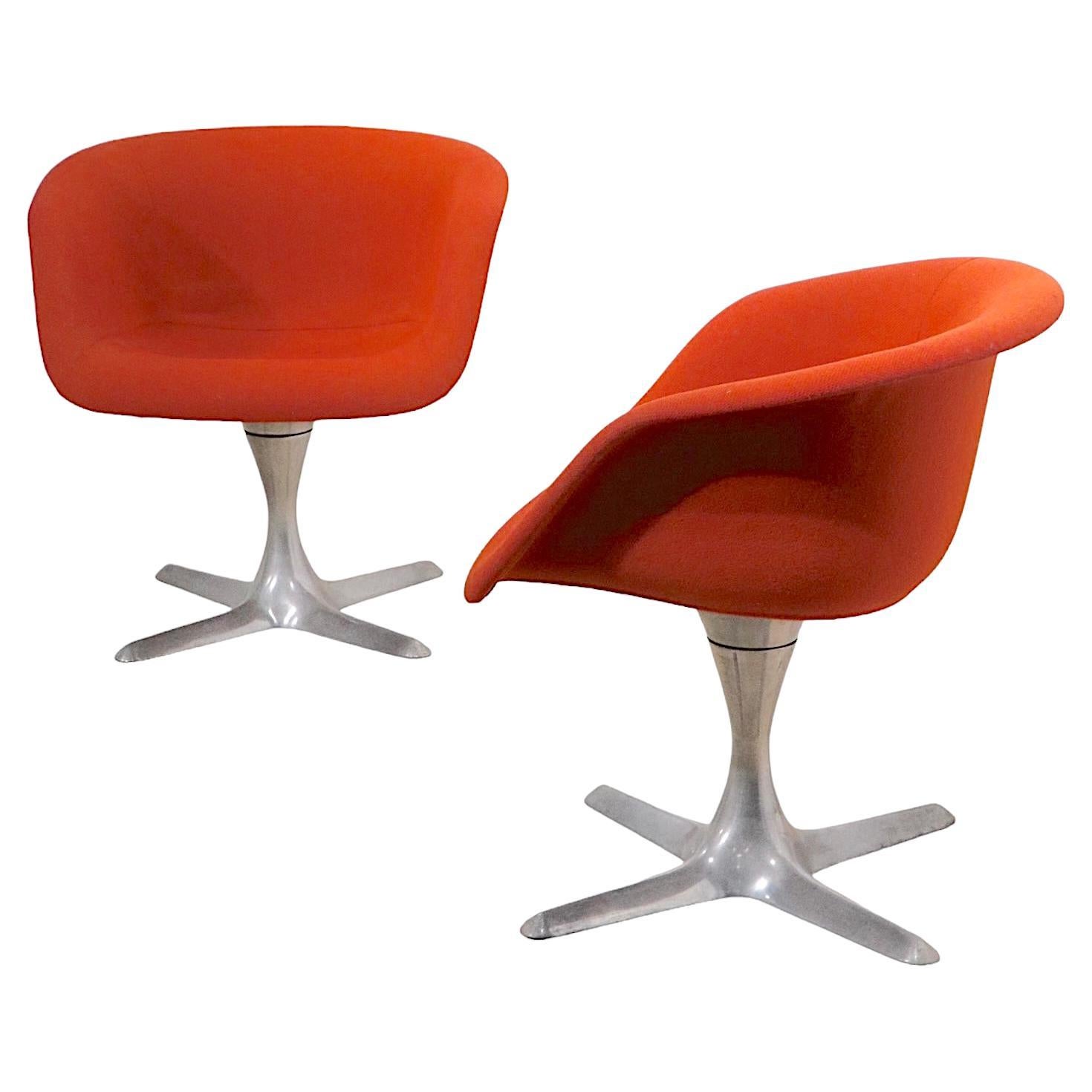 Pr. Swivel Chairs by Hugh Acton for Burke Acton, circa 1960s For Sale