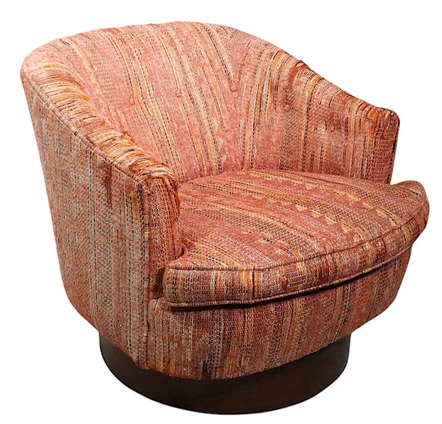 Pr Swivel Tub Chairs after Baughman c. 1970's. 3