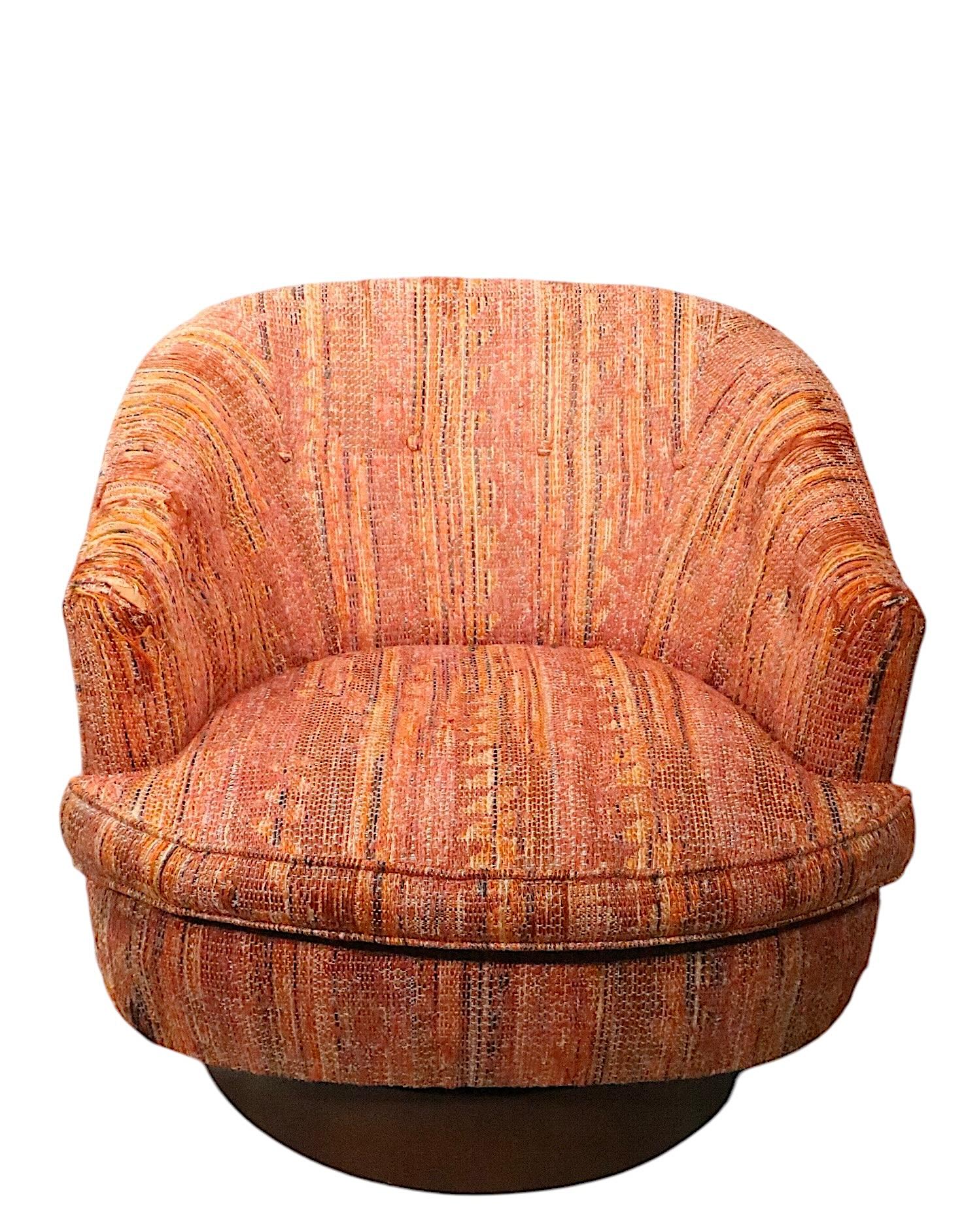 Pr Swivel Tub Chairs after Baughman c. 1970's. 9