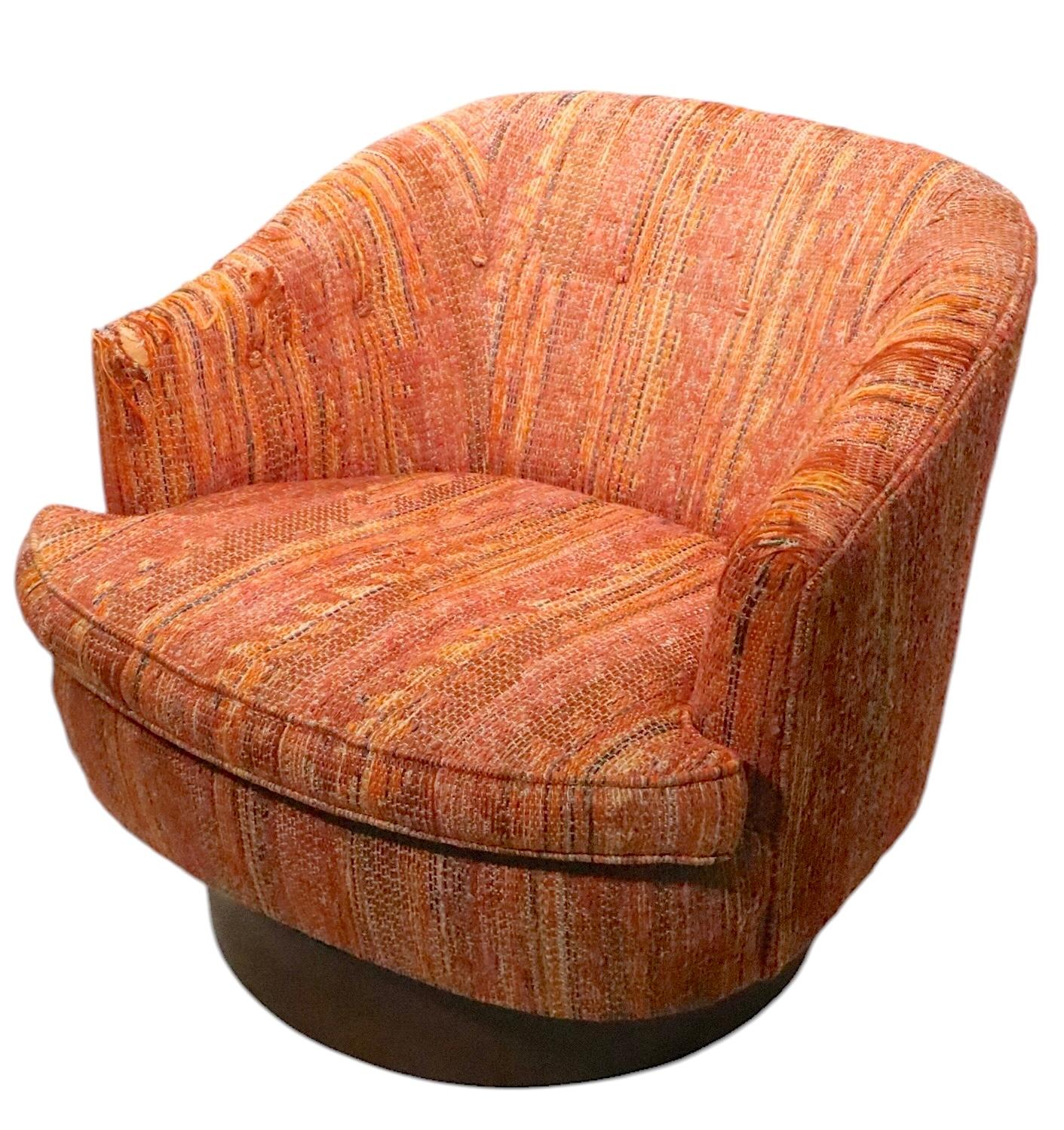 Pr Swivel Tub Chairs after Baughman c. 1970's. 11