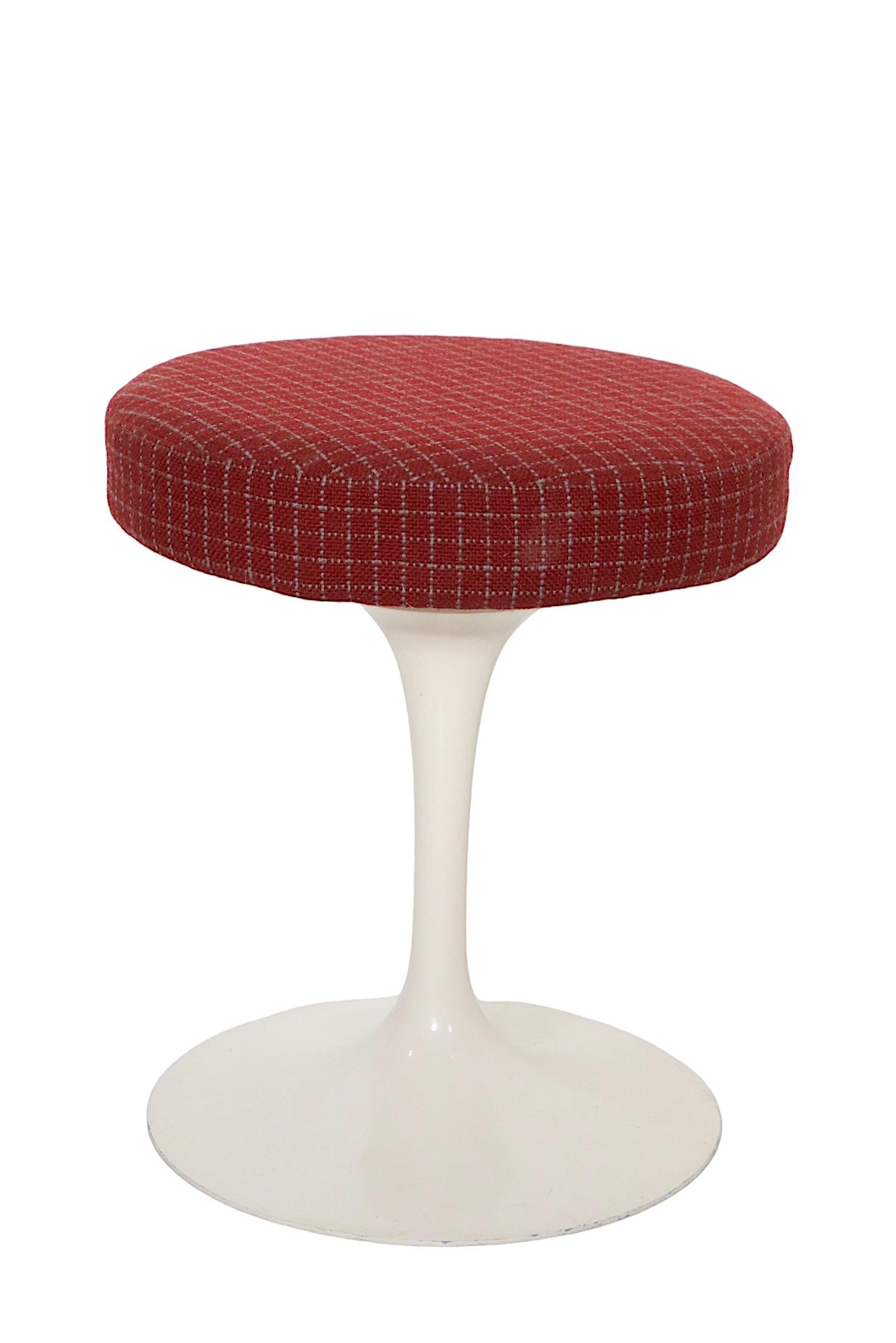 American Pr. Tulip Style Stools Designed by Saarinen for Knoll, circa 1970s-1980s