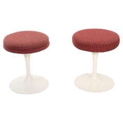 Pr. Tulip Style Stools Designed by Saarinen for Knoll, circa 1970s-1980s