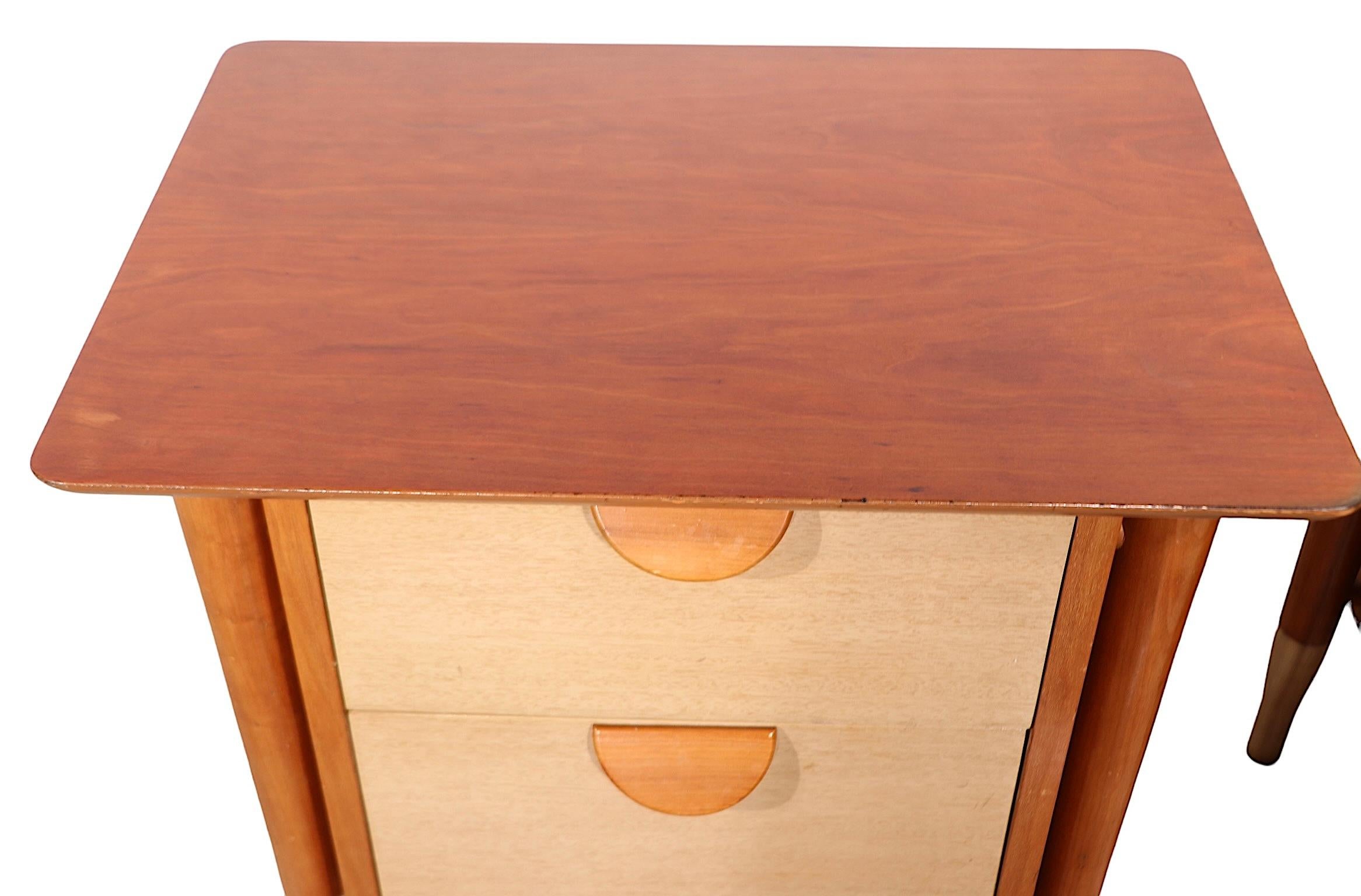 Pr. Two Tone Mid Century Night Tables by Basic Witz c. 1950's For Sale 7