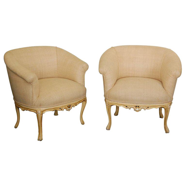 Pr Upholstered Chairs For Sale at 1stDibs