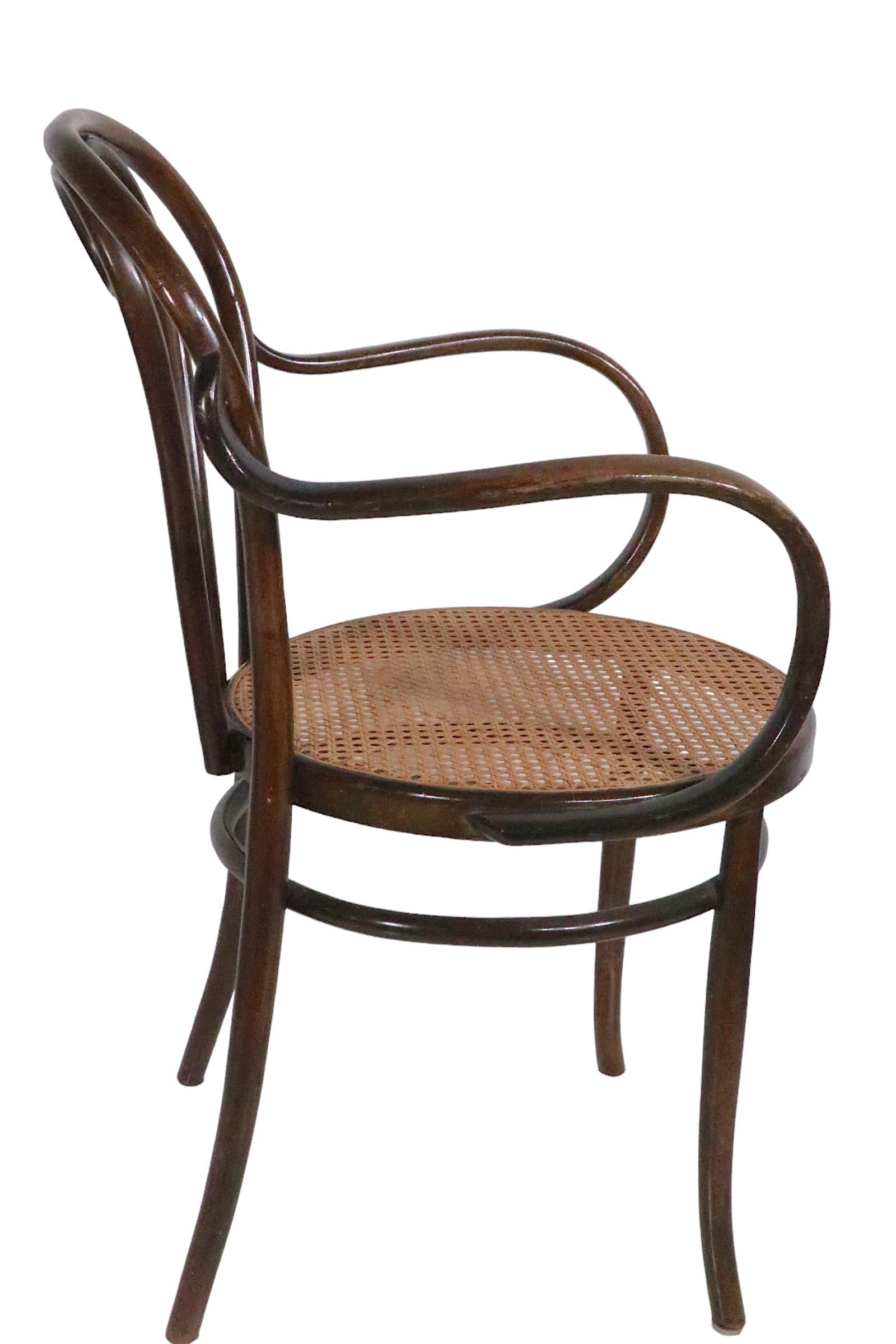 Pr. Vienesse Secessionist Thonet Bentwood  Cafe Bistro Dining  Arm Chairs  9