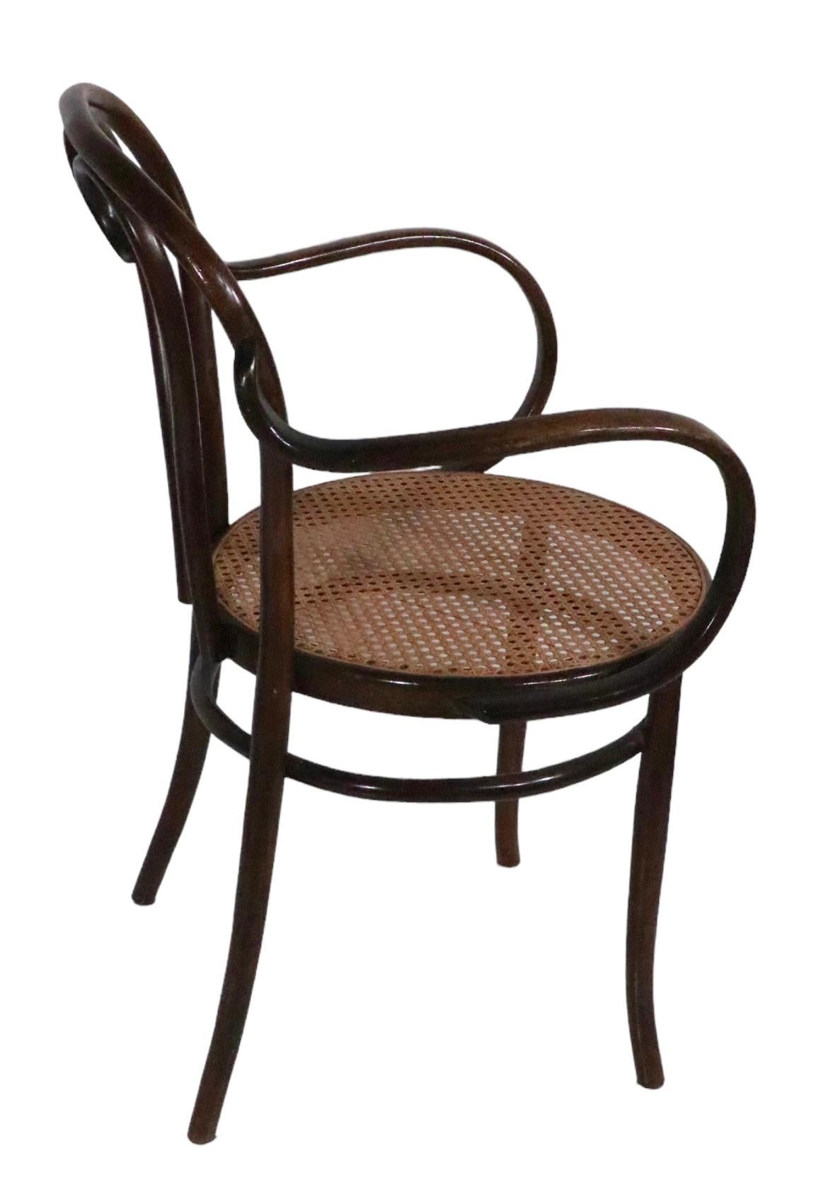 Pr. Vienesse Secessionist Thonet Bentwood  Cafe Bistro Dining  Arm Chairs  10