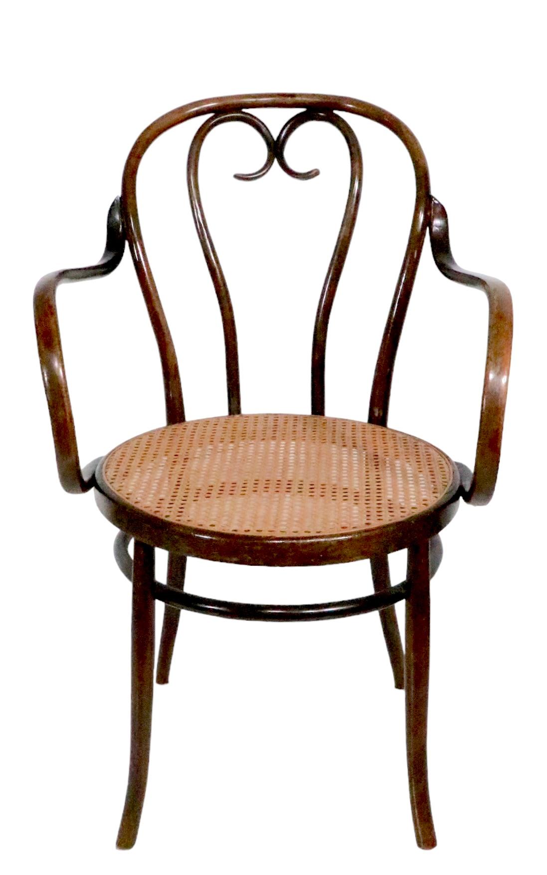 Pr. Vienesse Secessionist Thonet Bentwood  Cafe Bistro Dining  Arm Chairs  12