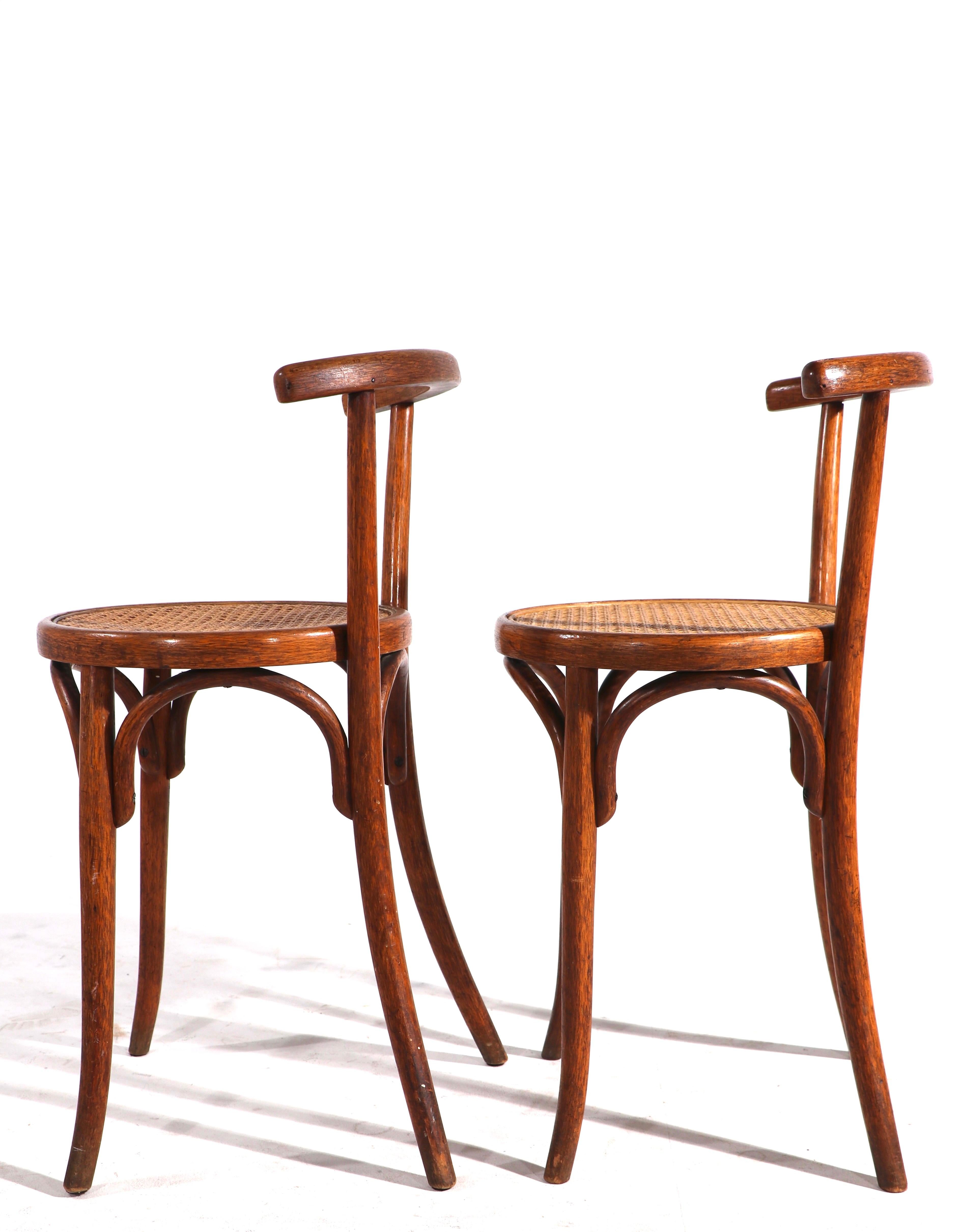 Pr. Vienna Secessionist Bentwood Stools, Chairs by Fischel 2