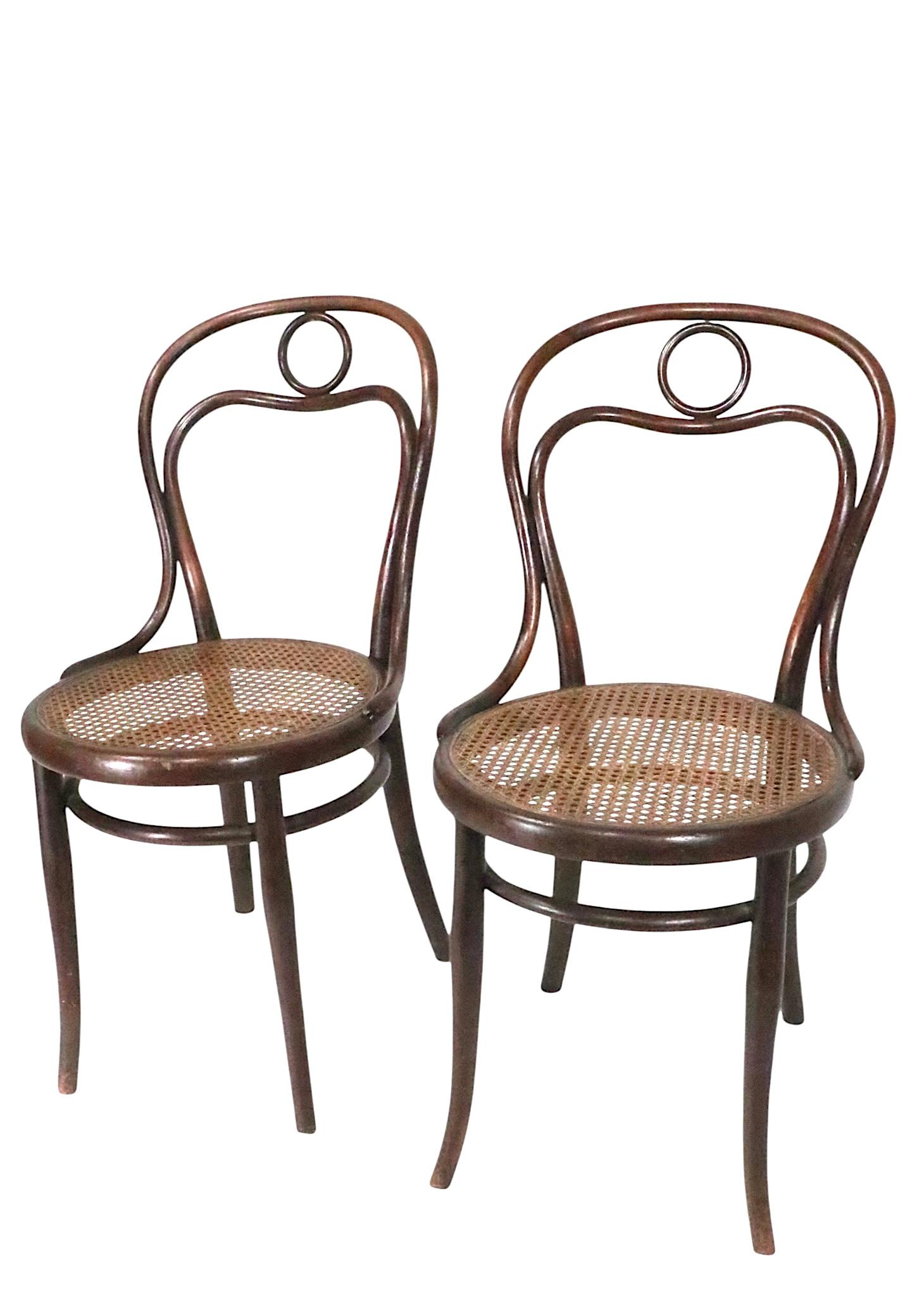 Pr.  Vienna Secessionist Bentwood Thonet Cafe Bistro Dining Chairs Model 31 im Angebot 4