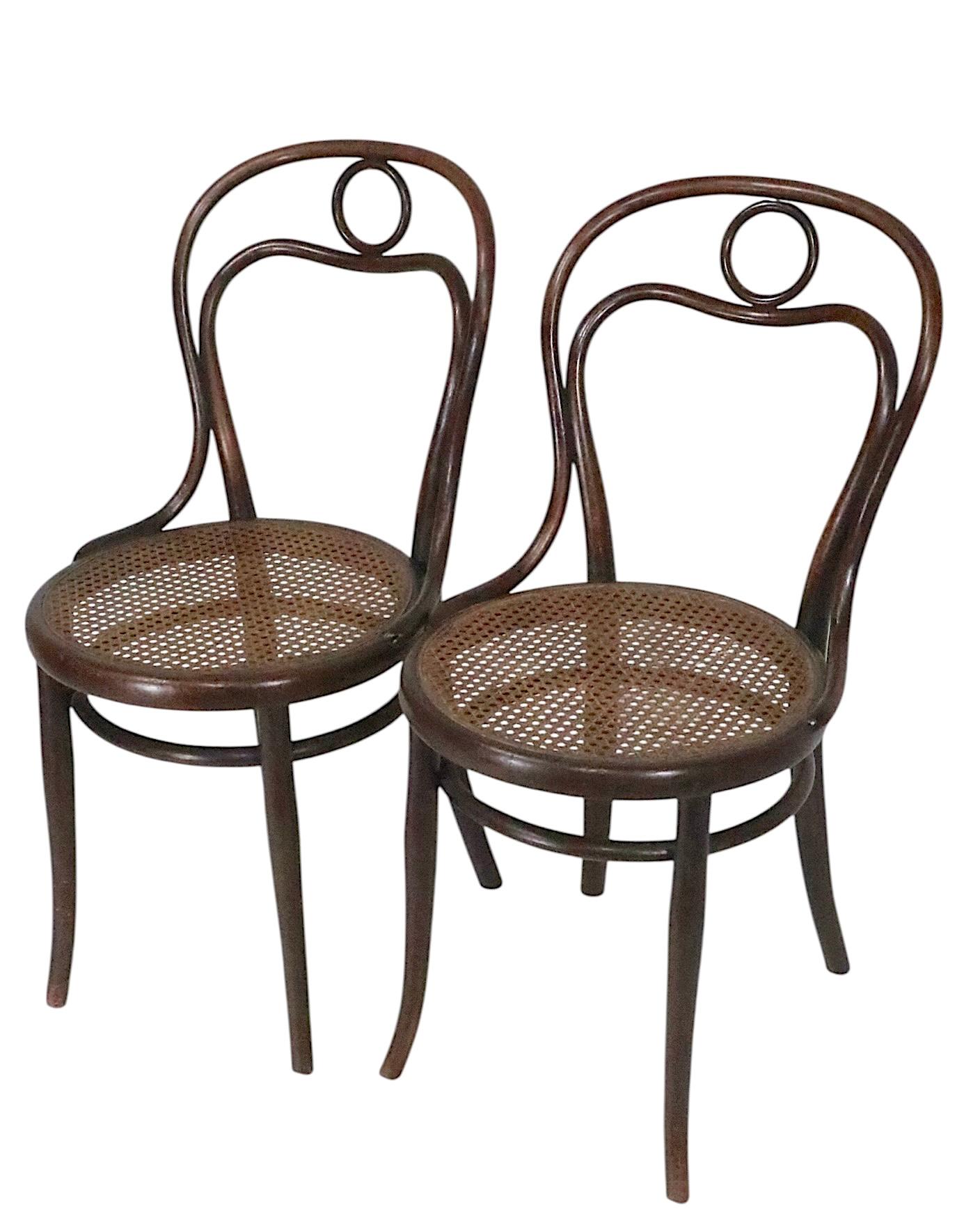 Pr.  Vienna Secessionist Bentwood Thonet Cafe Bistro Dining Chairs Model 31 im Angebot 6
