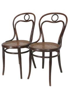 Pr. Vienna Secessionist Bentwood Thonet Cafe Bistro Dining Chairs Model 31