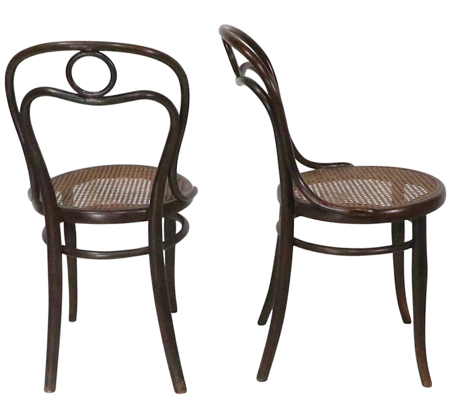 Pr.  Vienna Secessionist Bentwood Thonet Cafe Bistro Dining Chairs Model 31 im Angebot 2