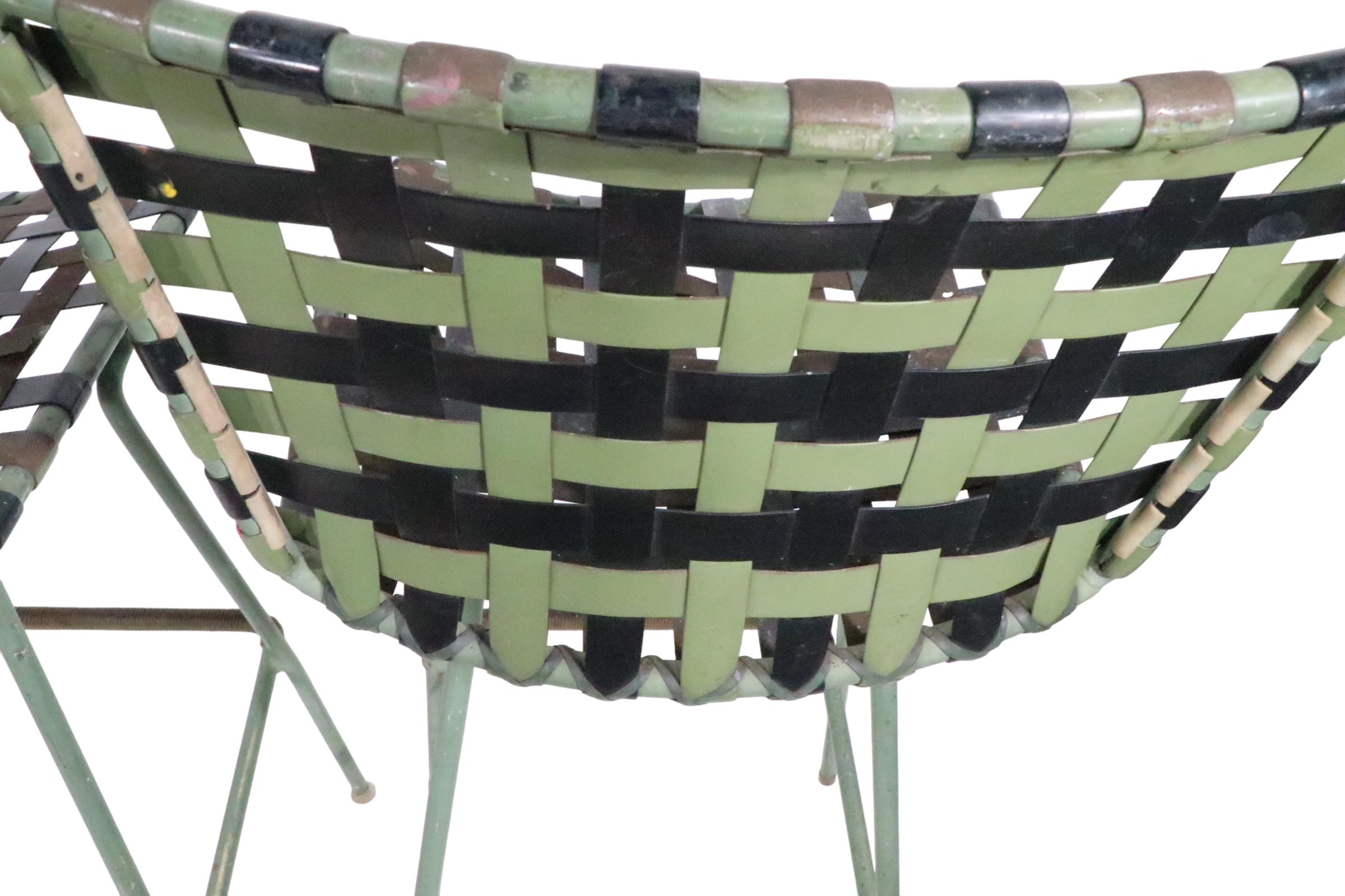 Pr. Vintage Bar Stools att. to Brown Jordan c 1970's as is 2