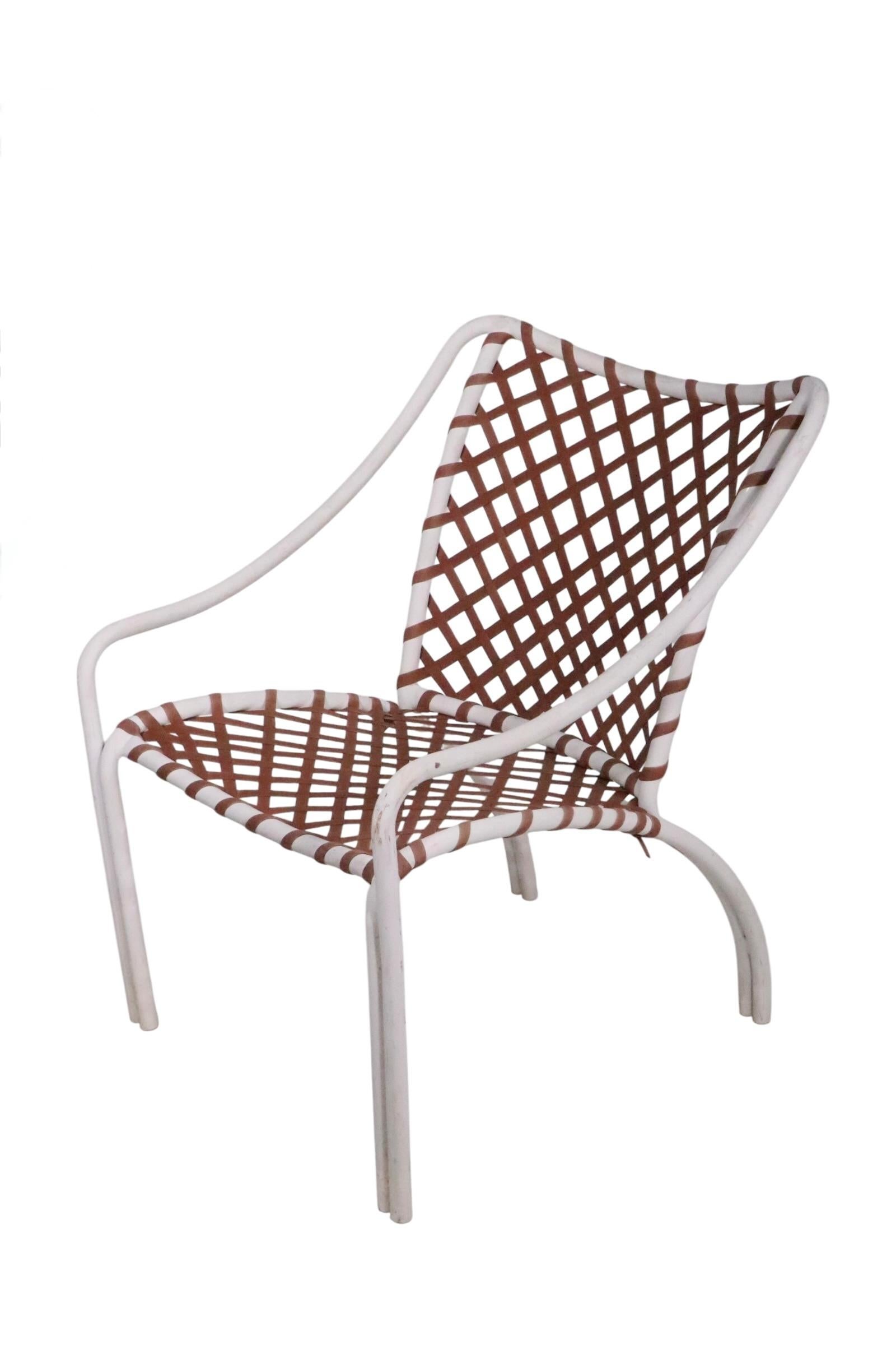 American Pr. Vintage Brown Jordan Tamiami Lounge Chairs Designed by Hal Brady c. 1960's For Sale