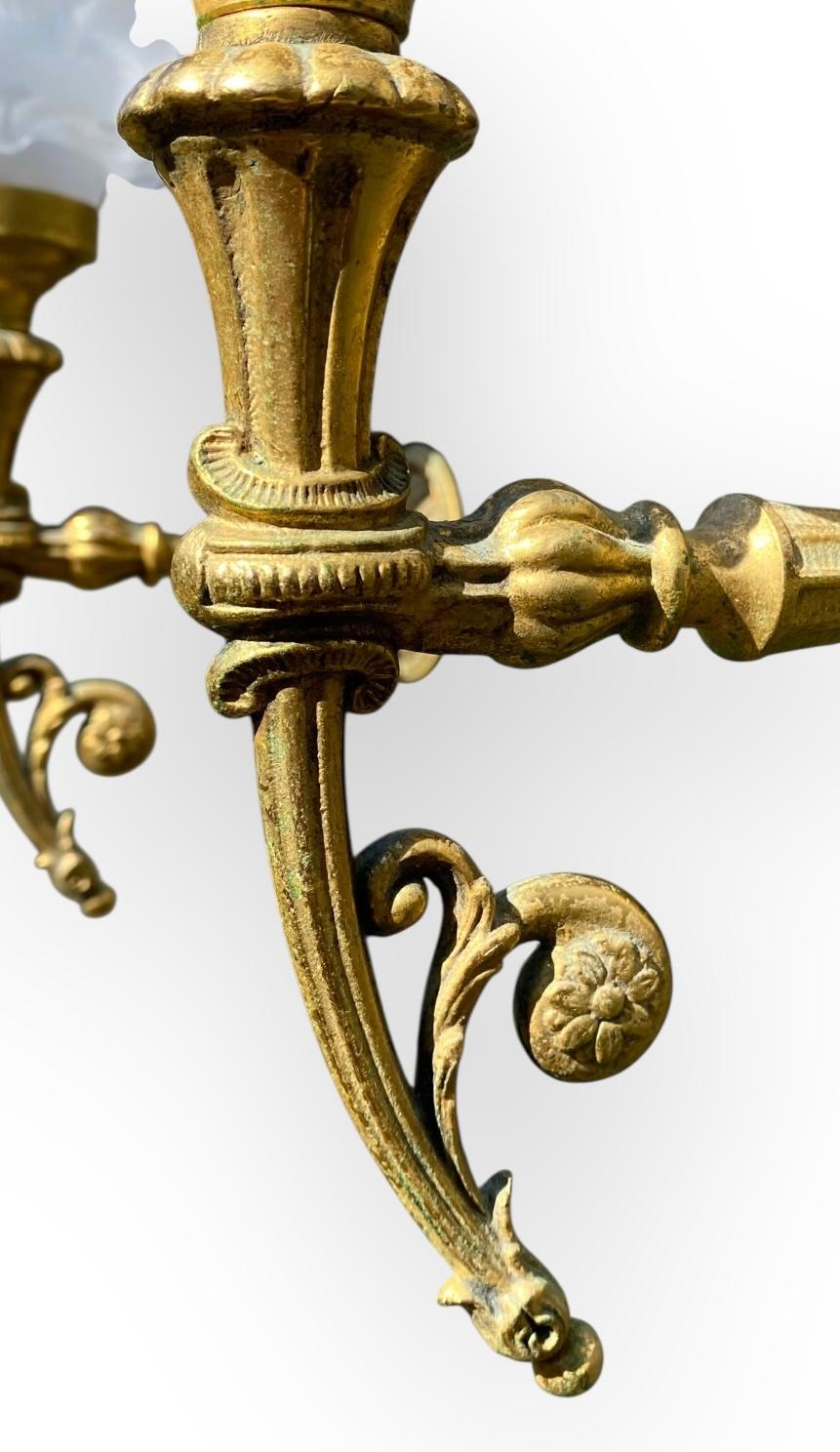 Pr Candelabros de Bronce Dorado Estilo Napoleón III Franceses Vintage Hechos a Mano en venta 4