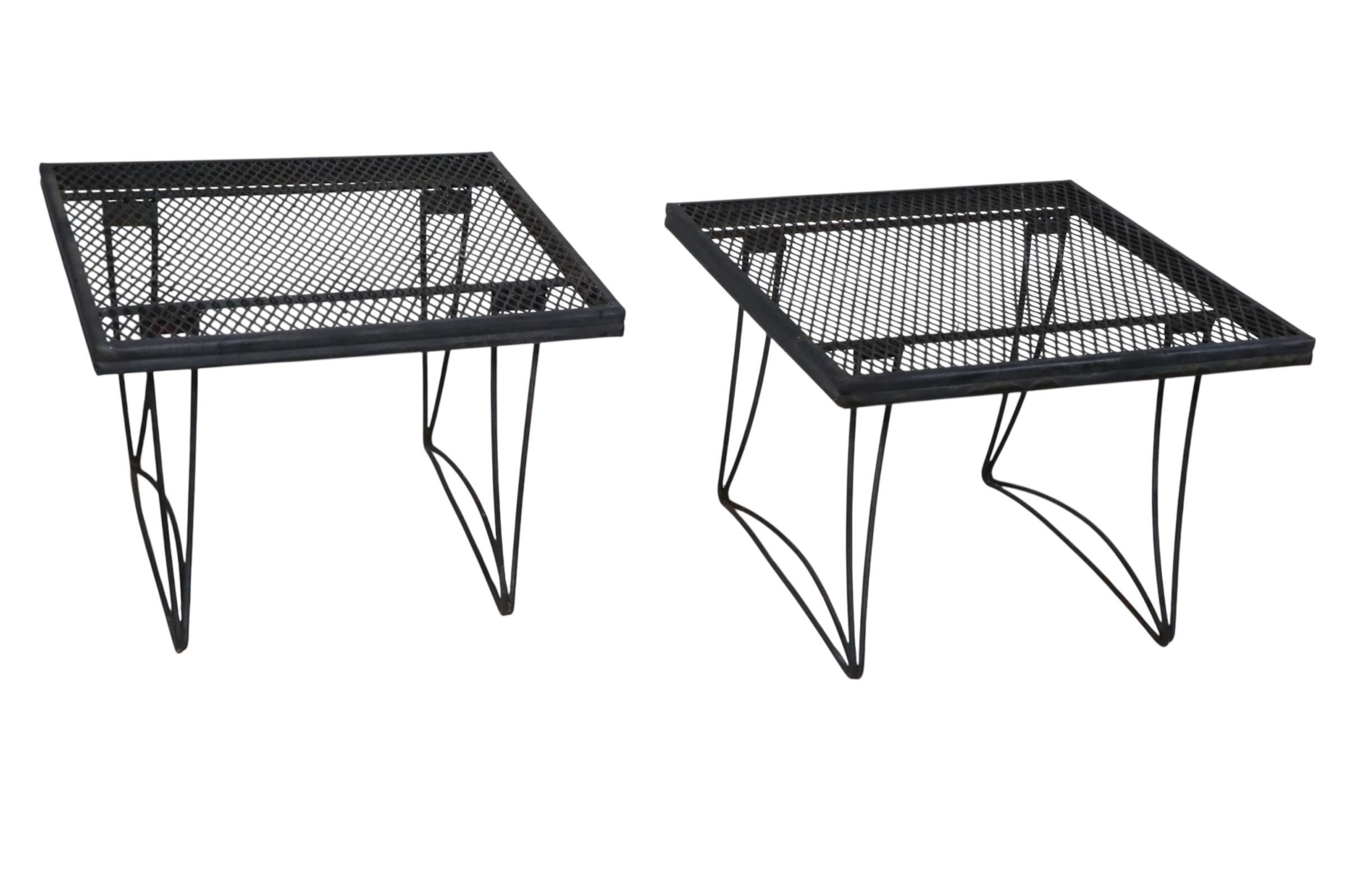 Pr Vintage Homecrest Bottemilller Garden Patio Poolside Tables For Sale 11