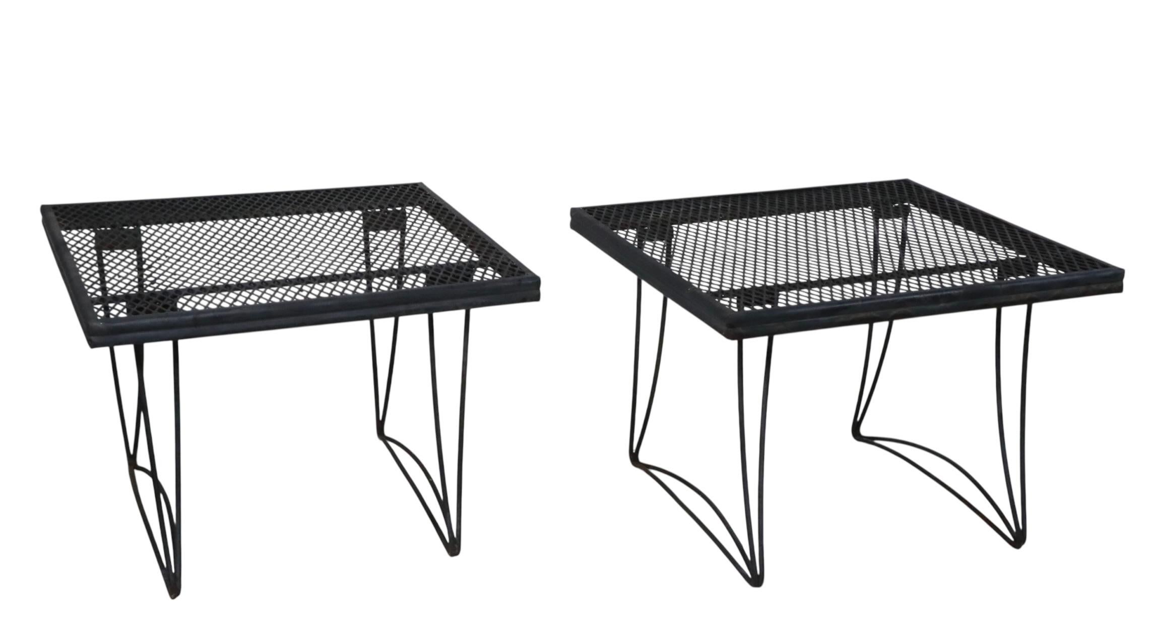 Mid-Century Modern Pr Vintage Homecrest Bottemilller Garden Patio Poolside Tables For Sale