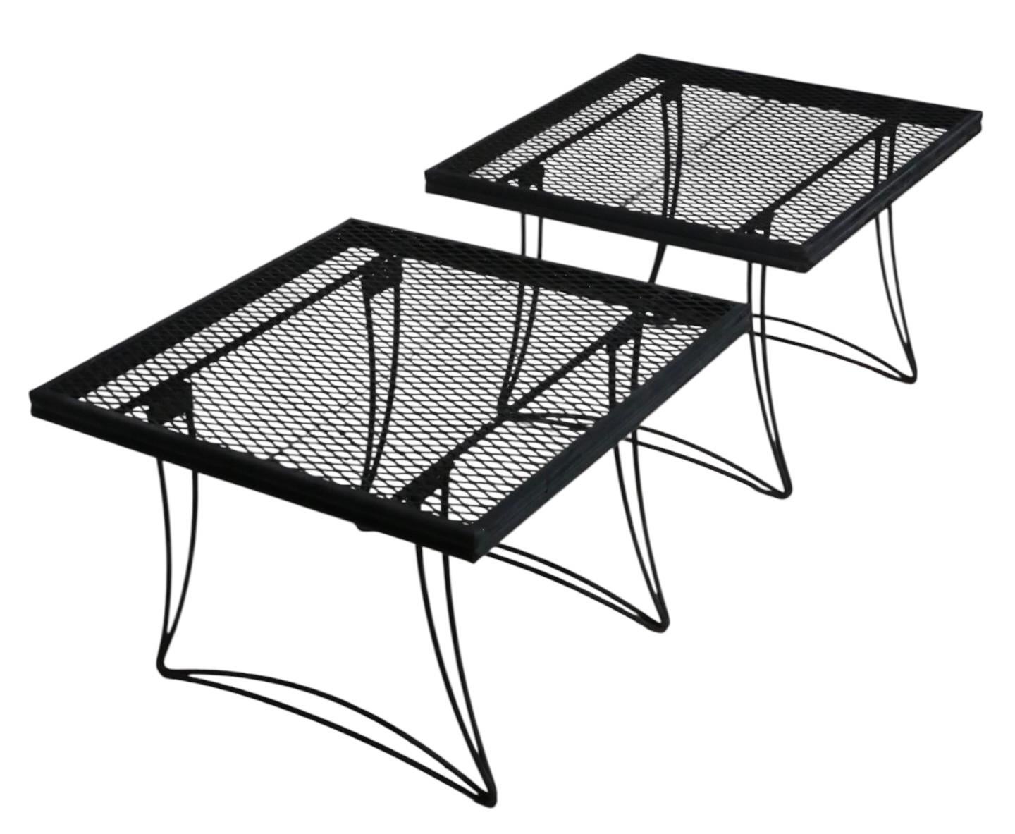 20th Century Pr Vintage Homecrest Bottemilller Garden Patio Poolside Tables For Sale