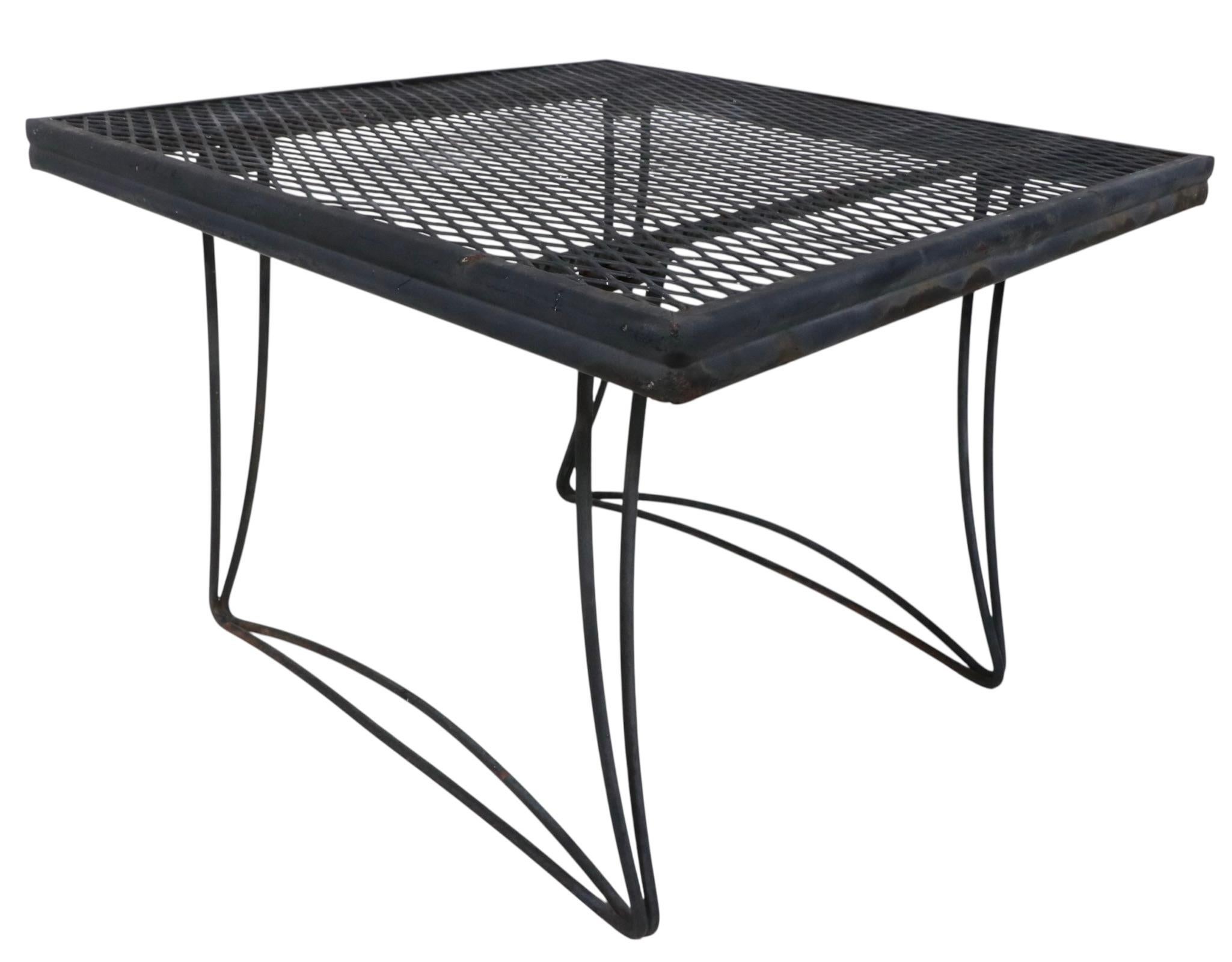 Wrought Iron Pr Vintage Homecrest Bottemilller Garden Patio Poolside Tables For Sale