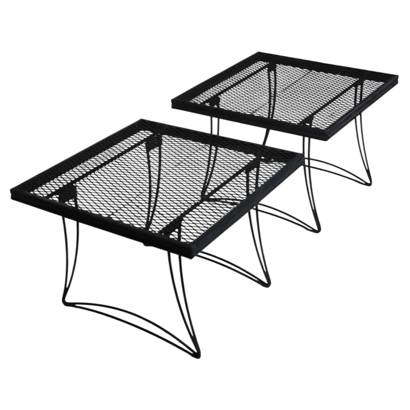 Pr Vintage Homecrest Bottemilller Garden Patio Poolside Tables For Sale