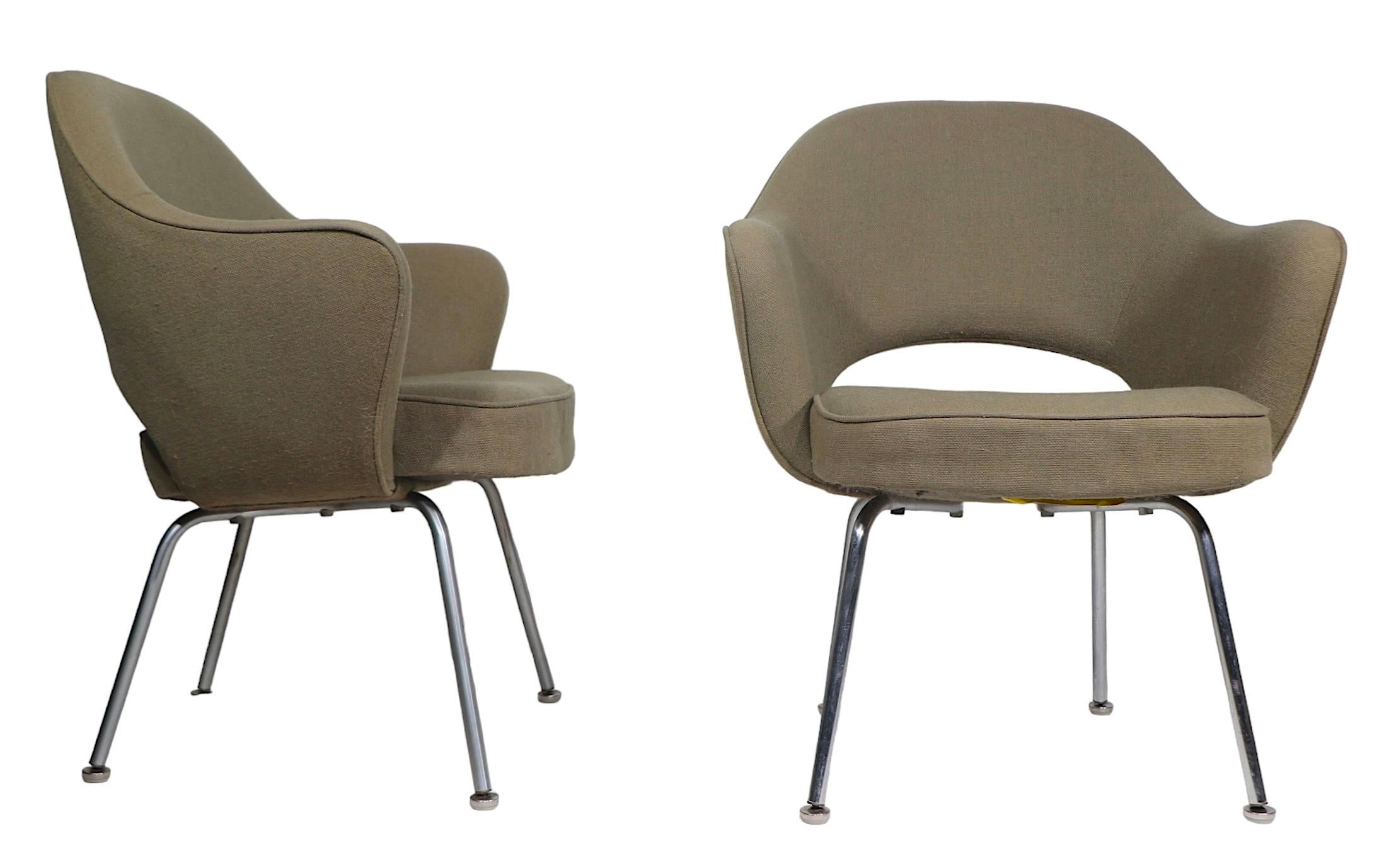Pr. Vintage Saarinen for Knoll Executive Chairs c. 1960/70's For Sale 5
