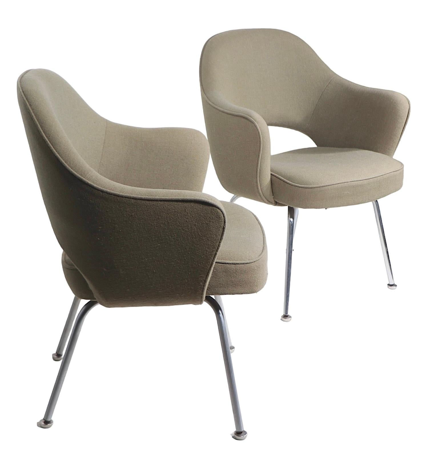 Pr. Vintage Saarinen for Knoll Executive Chairs c. 1960/70's For Sale 8