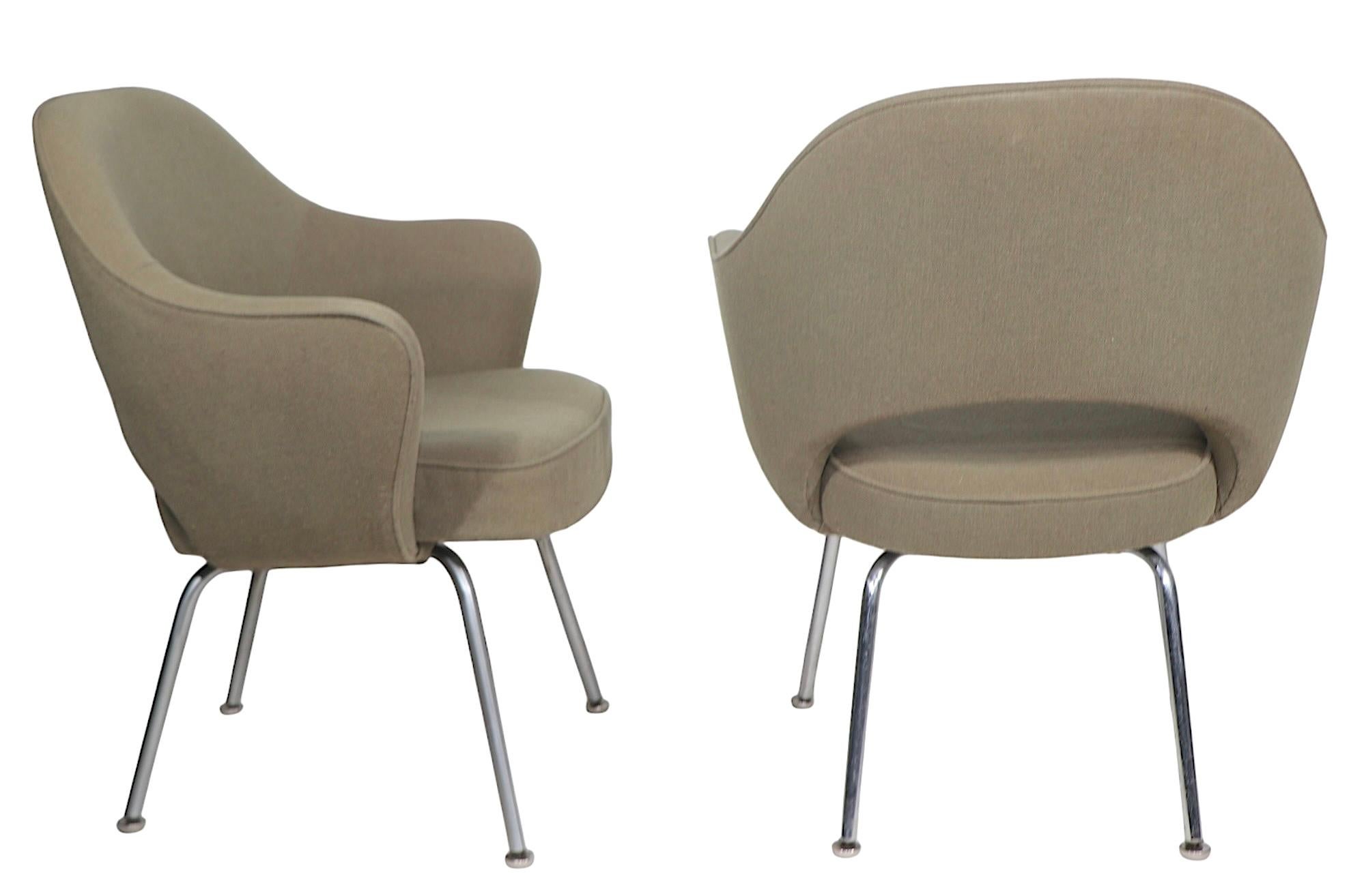 Pr. Saarinen for Knoll fauteuils de direction vintage des années 1960/70 en vente 2