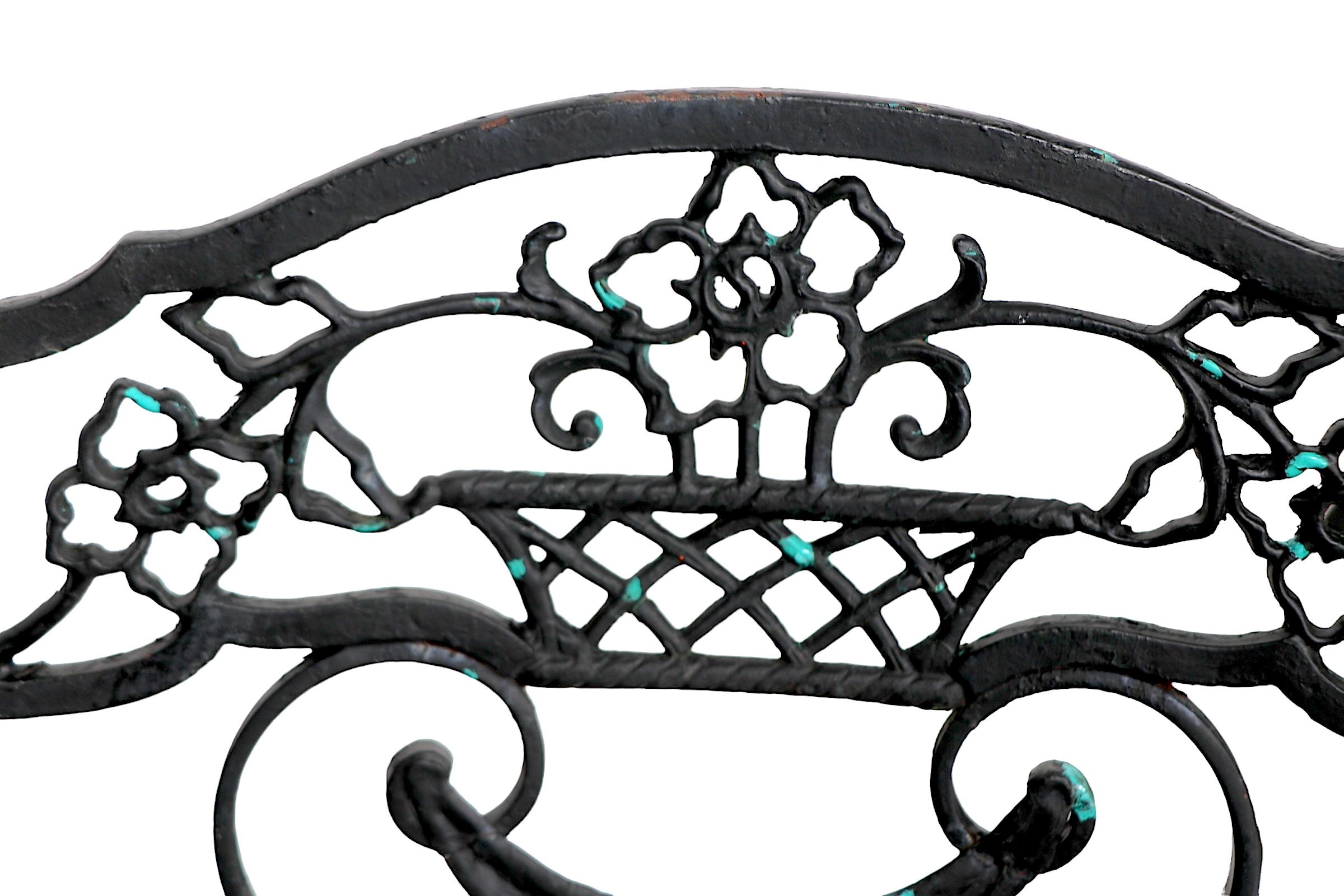 Métal Pr.  Fauteuils de hauteur de salle à manger en fer forgé vintage, vers 1920/60 en vente
