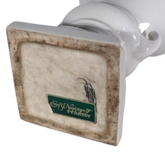 Pr. Urna in ceramica bianca su bianco Campagna  Vasi Form A