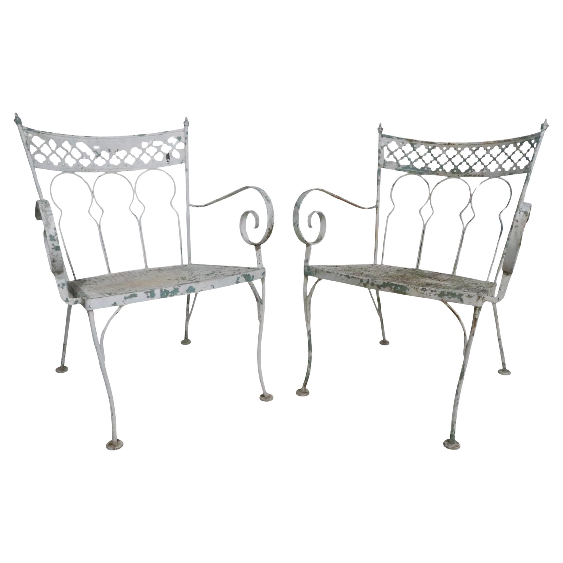Pr. Chaises de jardin Taj Mahal par Salterini vers les années 1950