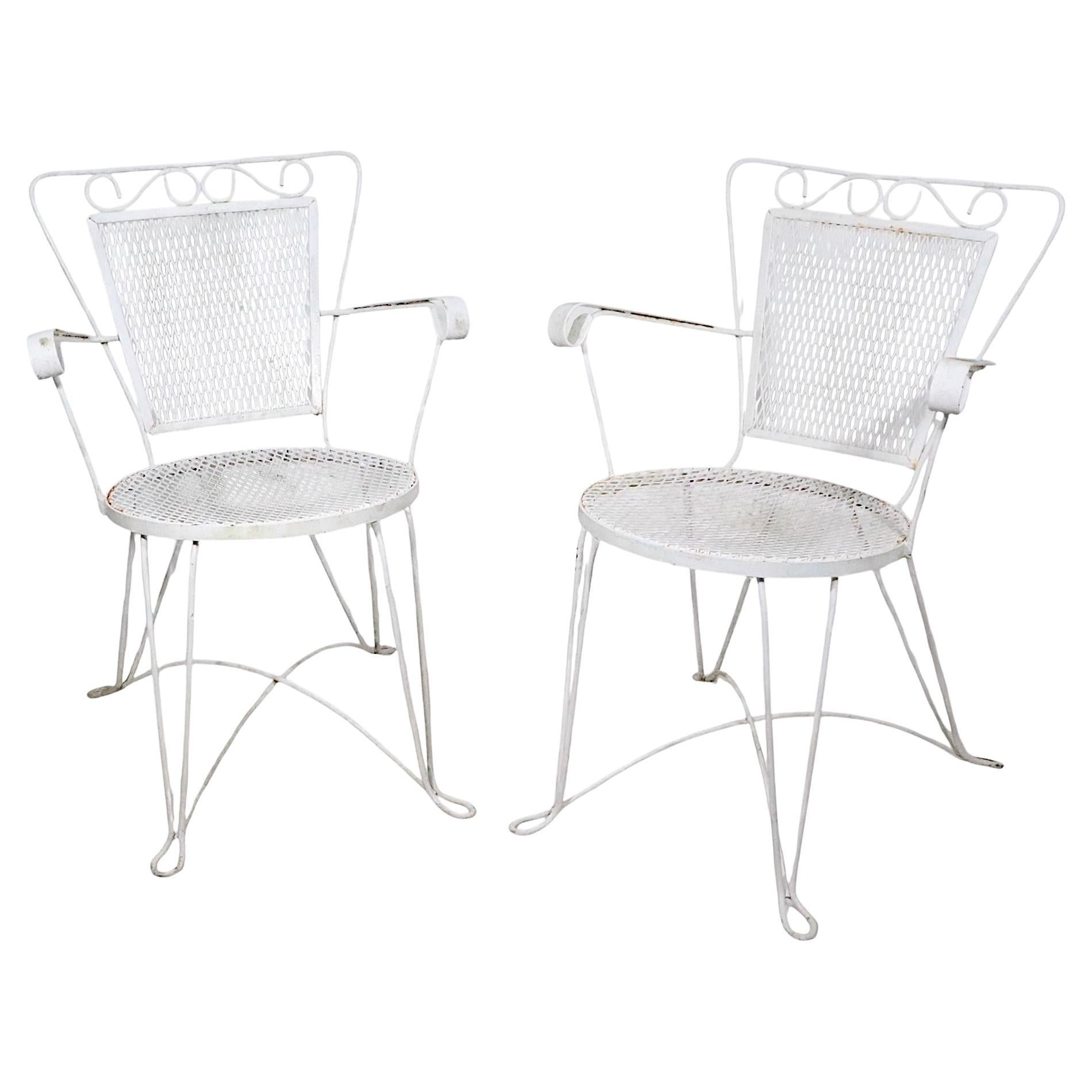 Pr. Chaises en fer forgé pour le jardin, le patio et la piscine