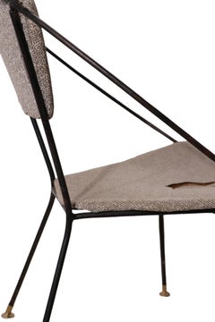 Pr. Sillas con aro de hierro forjado de mediados de siglo por John Cicchelli para Riley Wolff Años 50