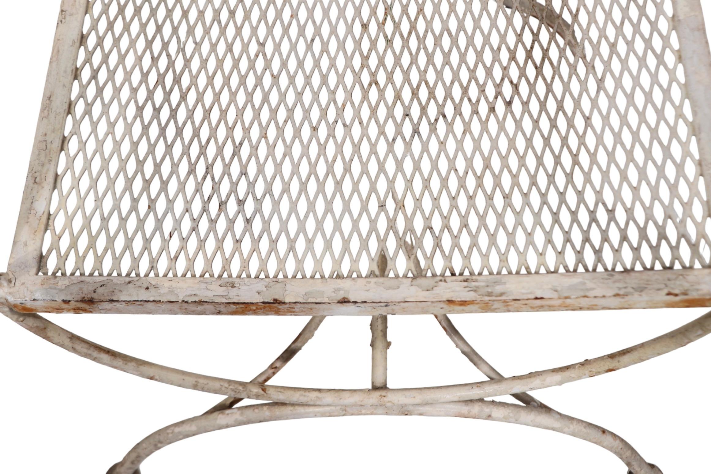 Pr.  Chaises de jardin de style Hollywood Regency néoclassiques en fer forgé en vente 10
