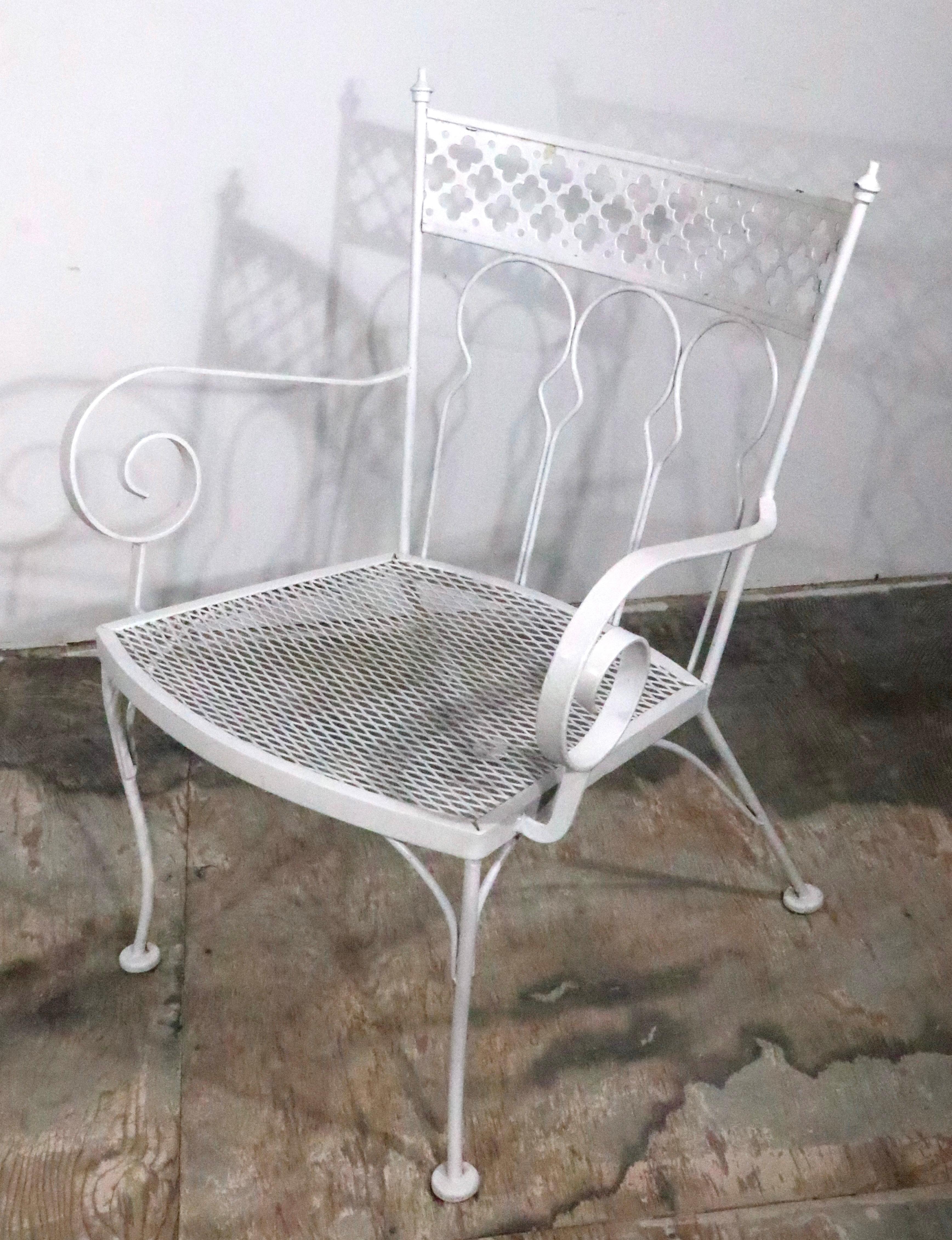 American Pr. Wrought Iron  Salterini Garden Patio Poolside Taj Mahal Lounge Chairs 1950's