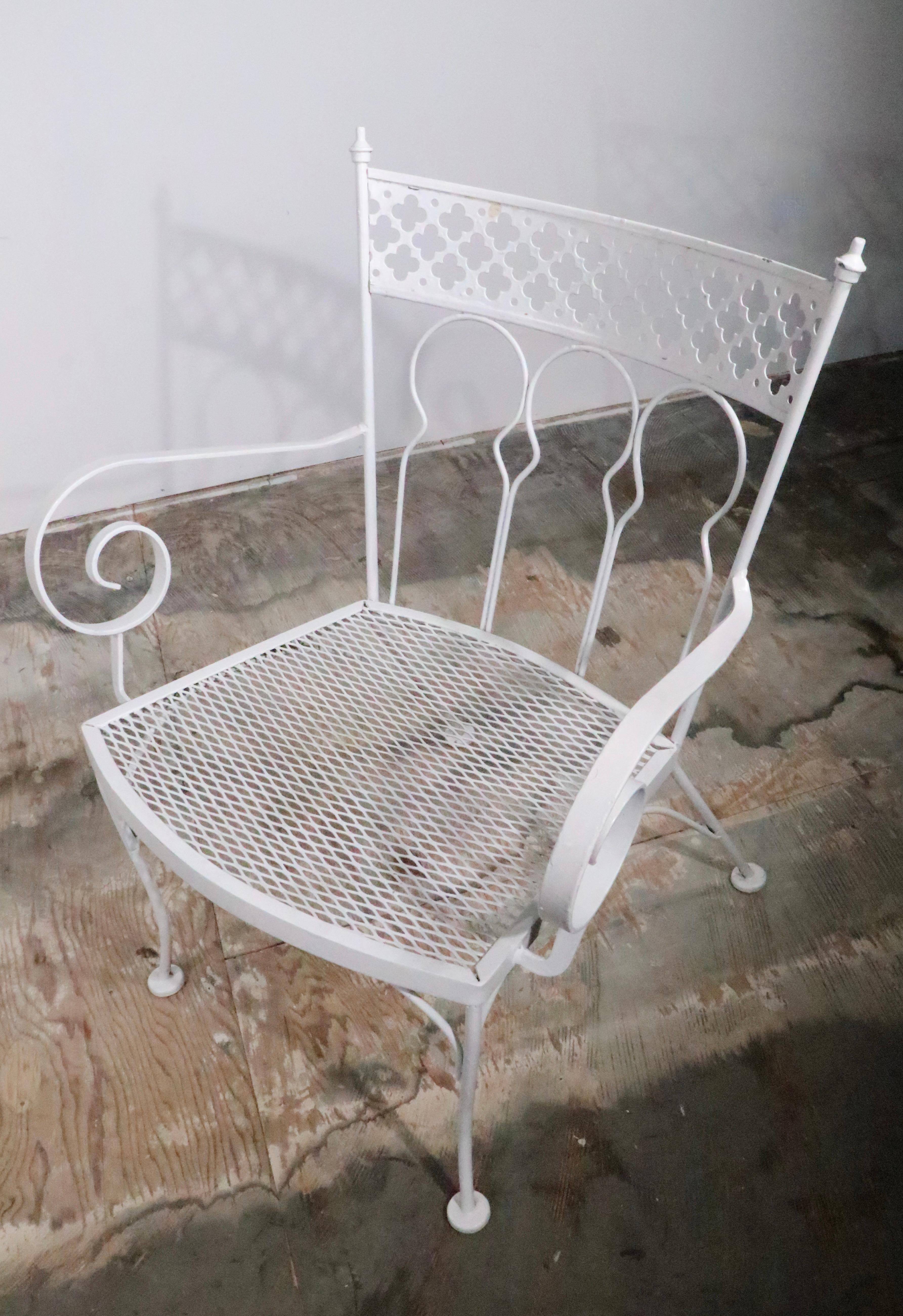 Pr. Wrought Iron  Salterini Garden Patio Poolside Taj Mahal Lounge Chairs 1950's 1