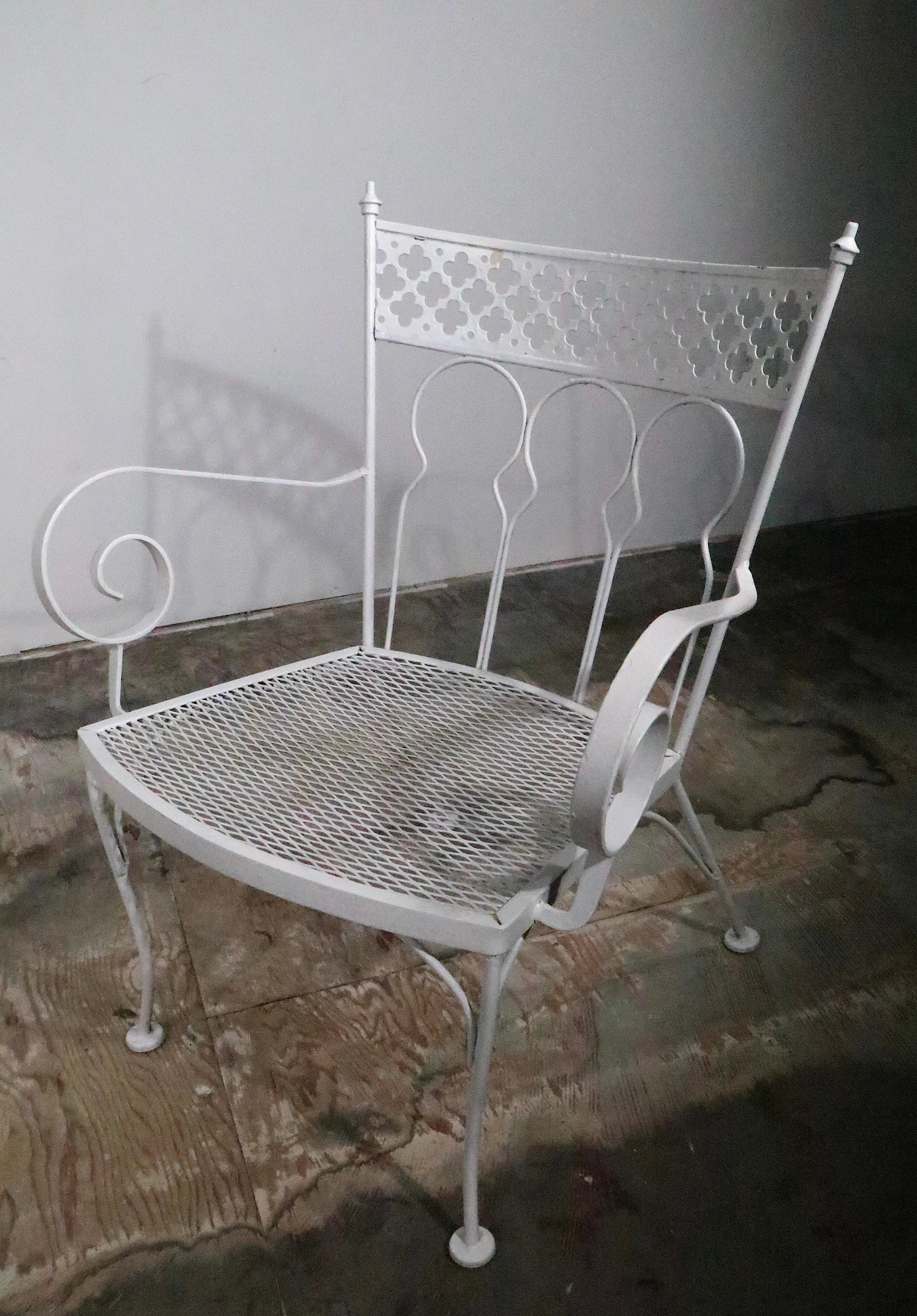 Pr. Wrought Iron  Salterini Garden Patio Poolside Taj Mahal Lounge Chairs 1950's 2