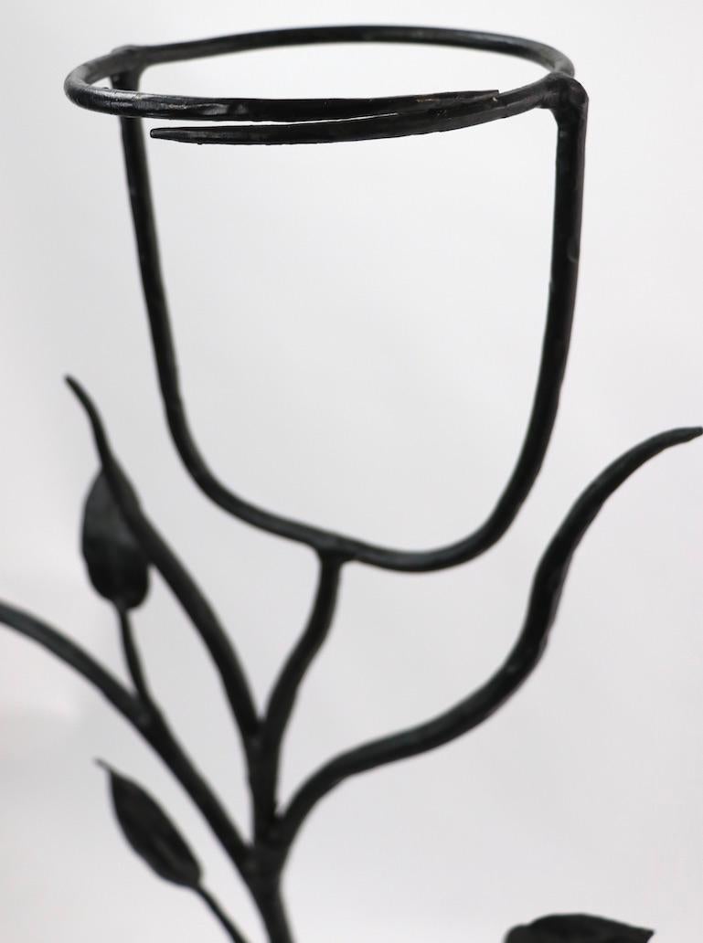 Pair of Wrought Iron Tree Form Plant Stands Attributed to Salterini 8